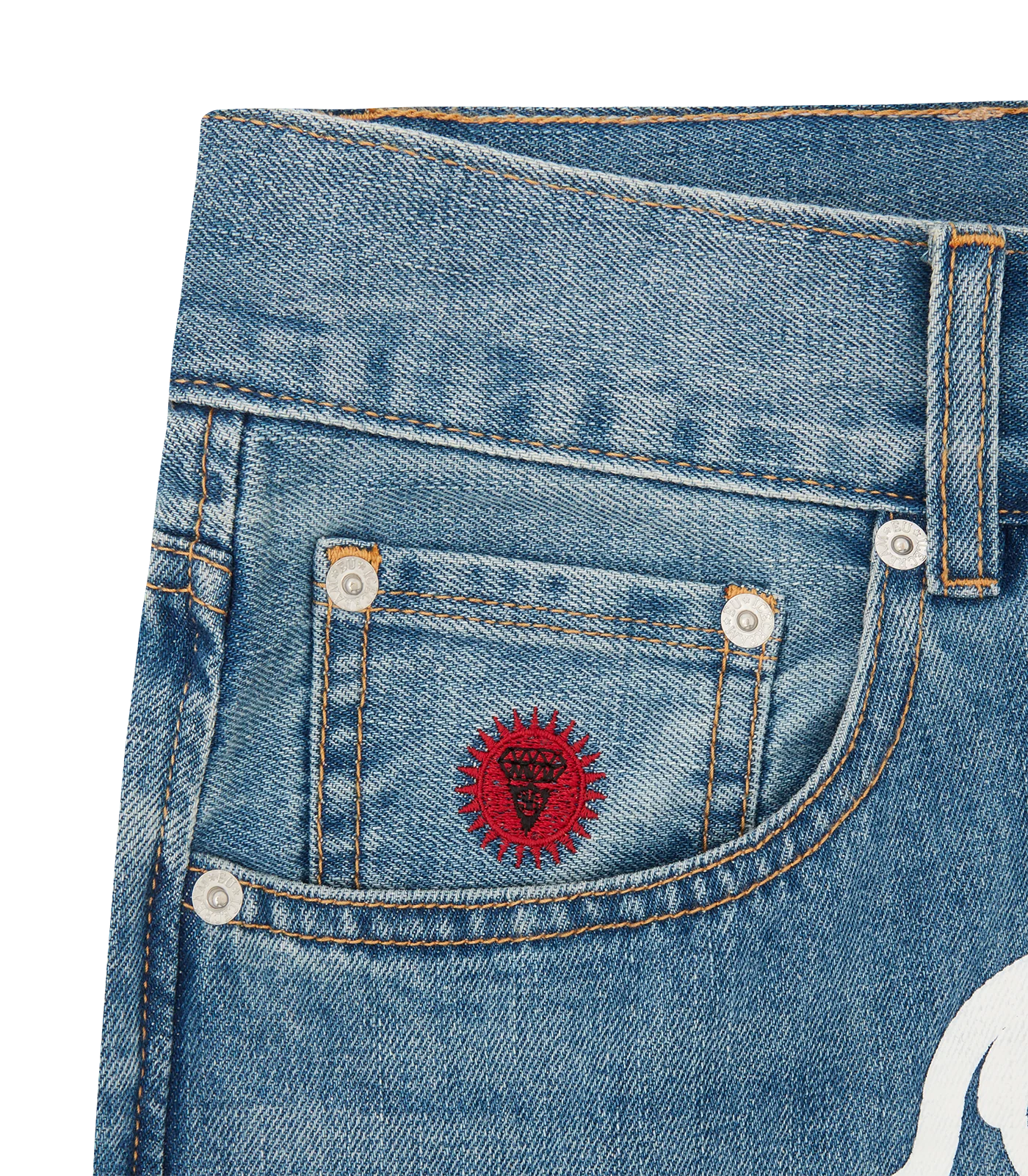 RUNNING DOG DENIM PANTS - MID WASH - Image 4