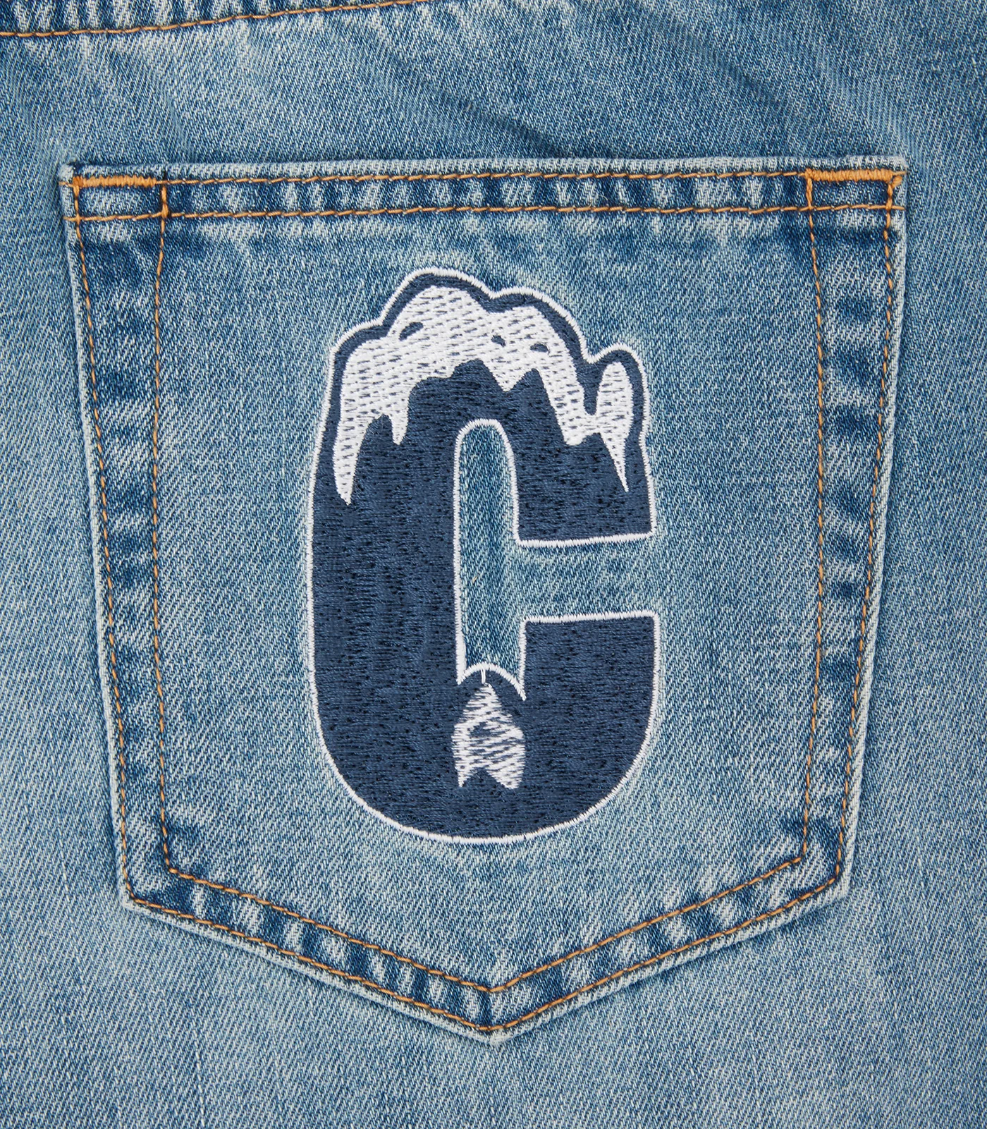 RUNNING DOG DENIM PANTS - MID WASH - Image 6