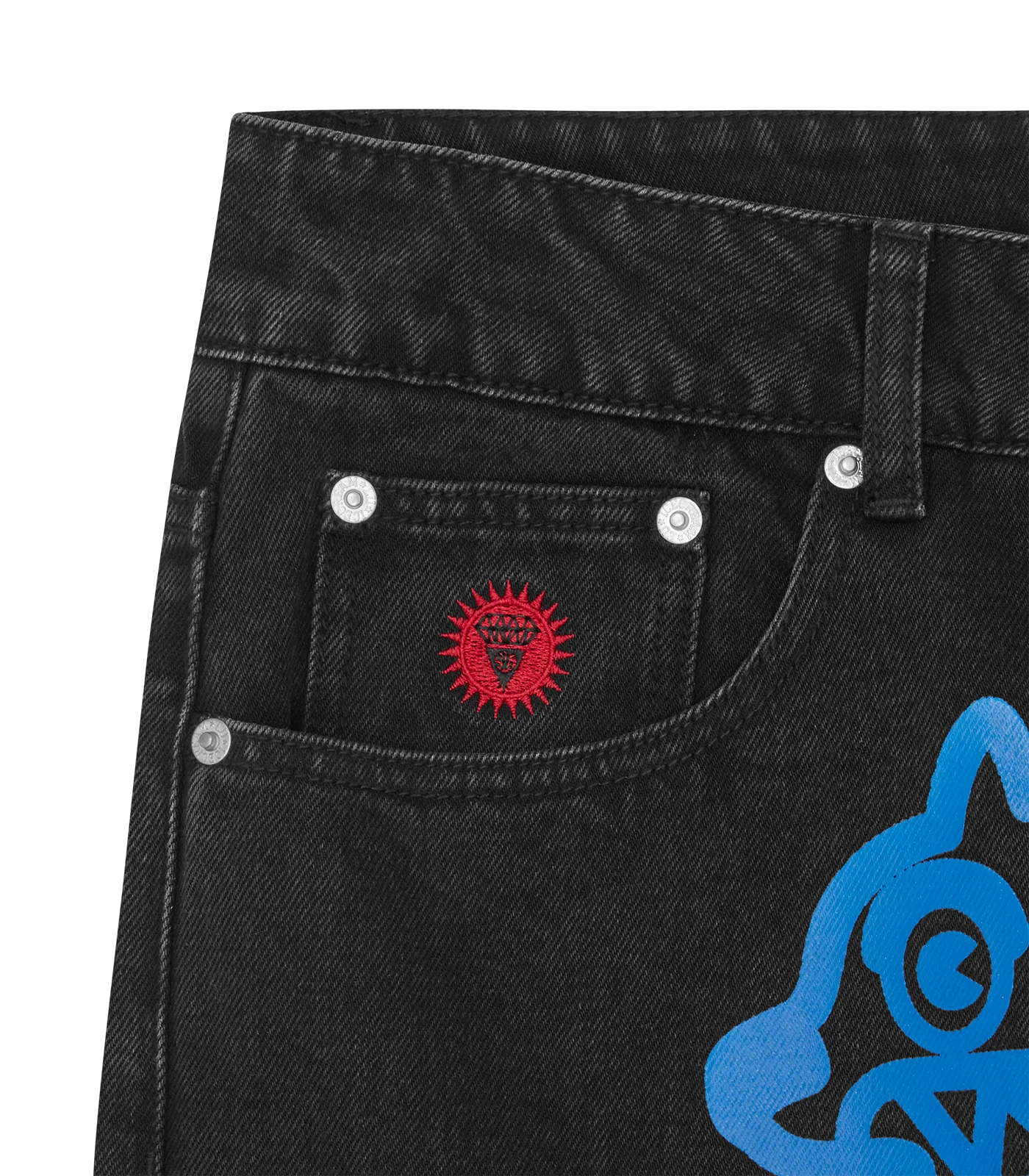 RUNNING DOG DENIM PANT - BLACK - Image 4