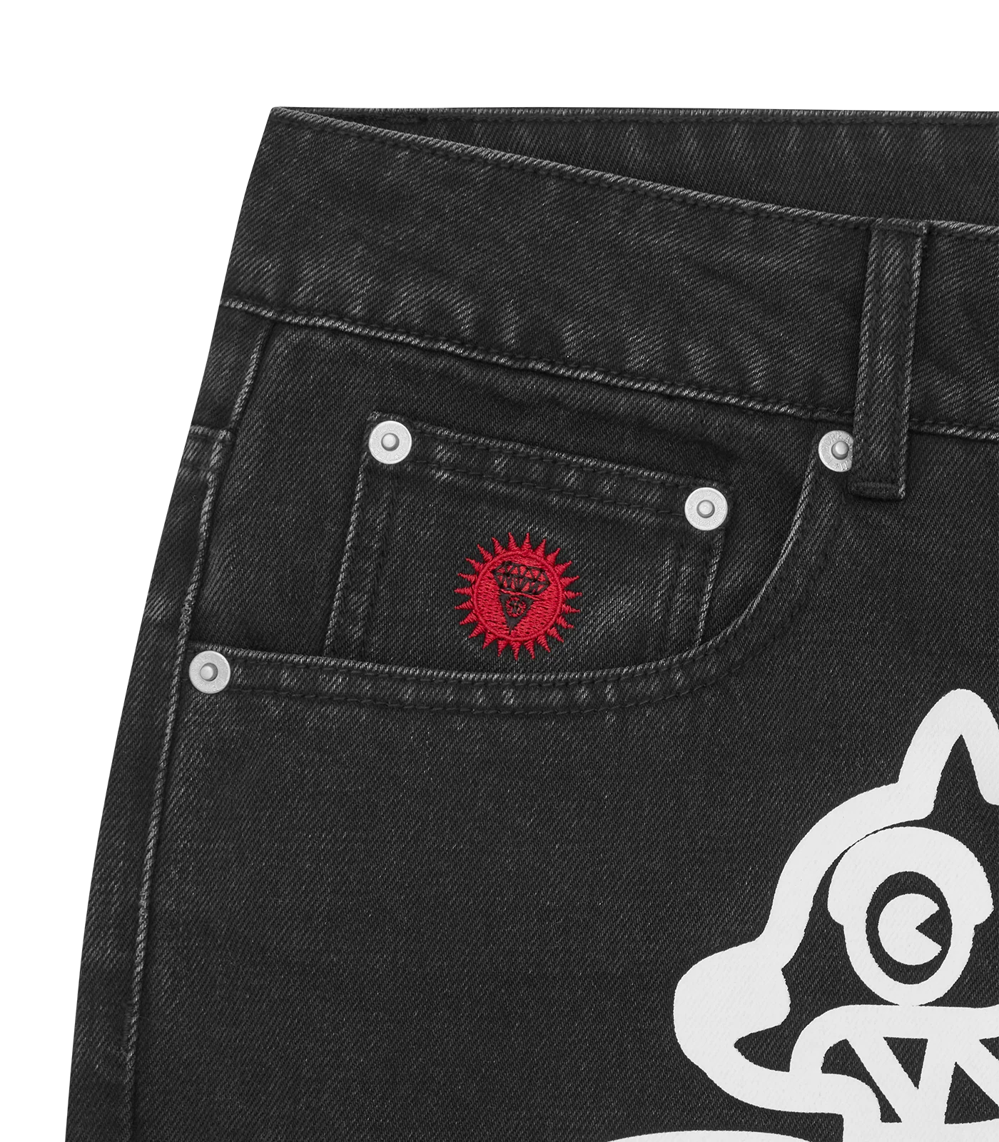 RUNNING DOG DENIM PANTS - BLACK - Image 4