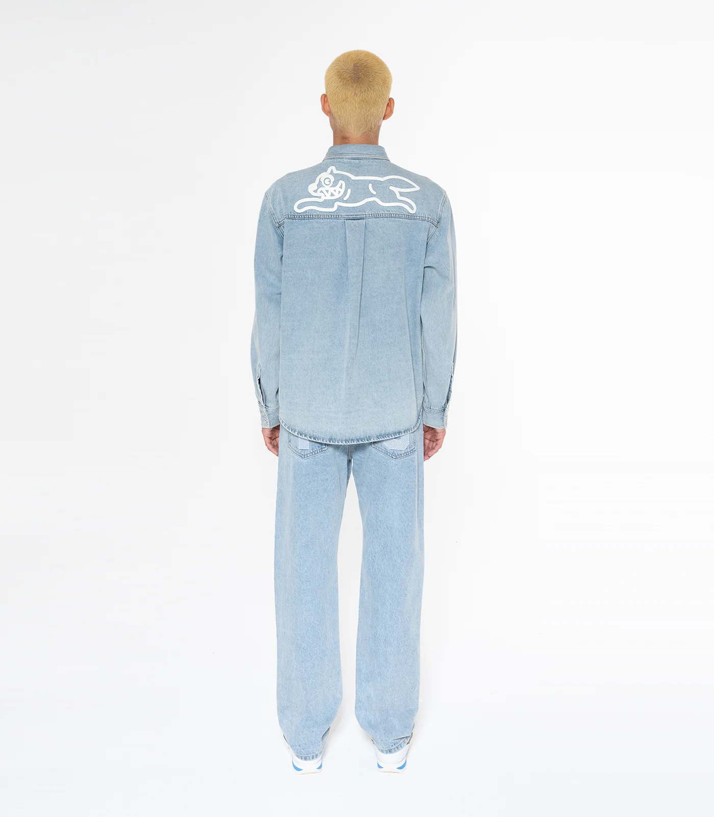 RUNNING DOG DENIM SHIRT - HEAVY WASH BLUE - Image 3