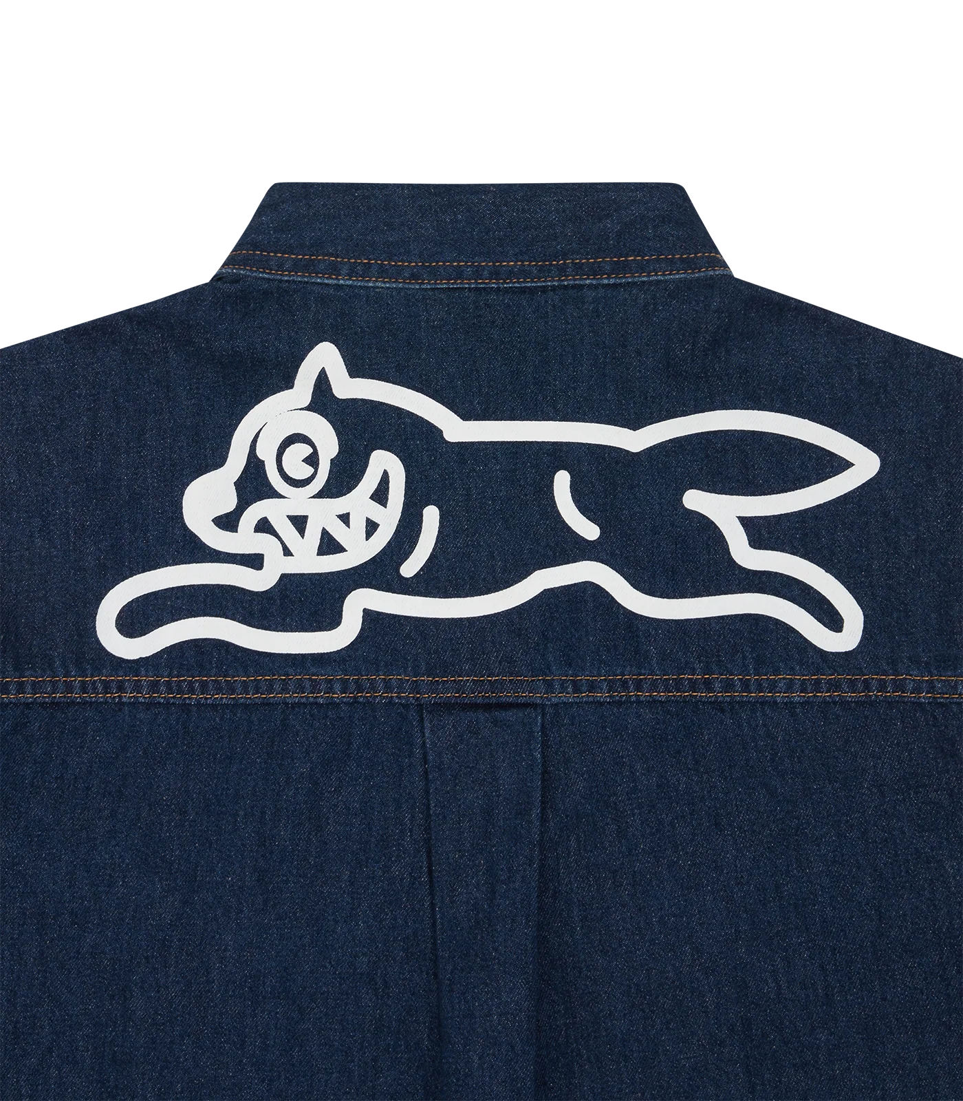 RUNNING DOG DENIM SHIRT - MID WASH BLUE - Image 5