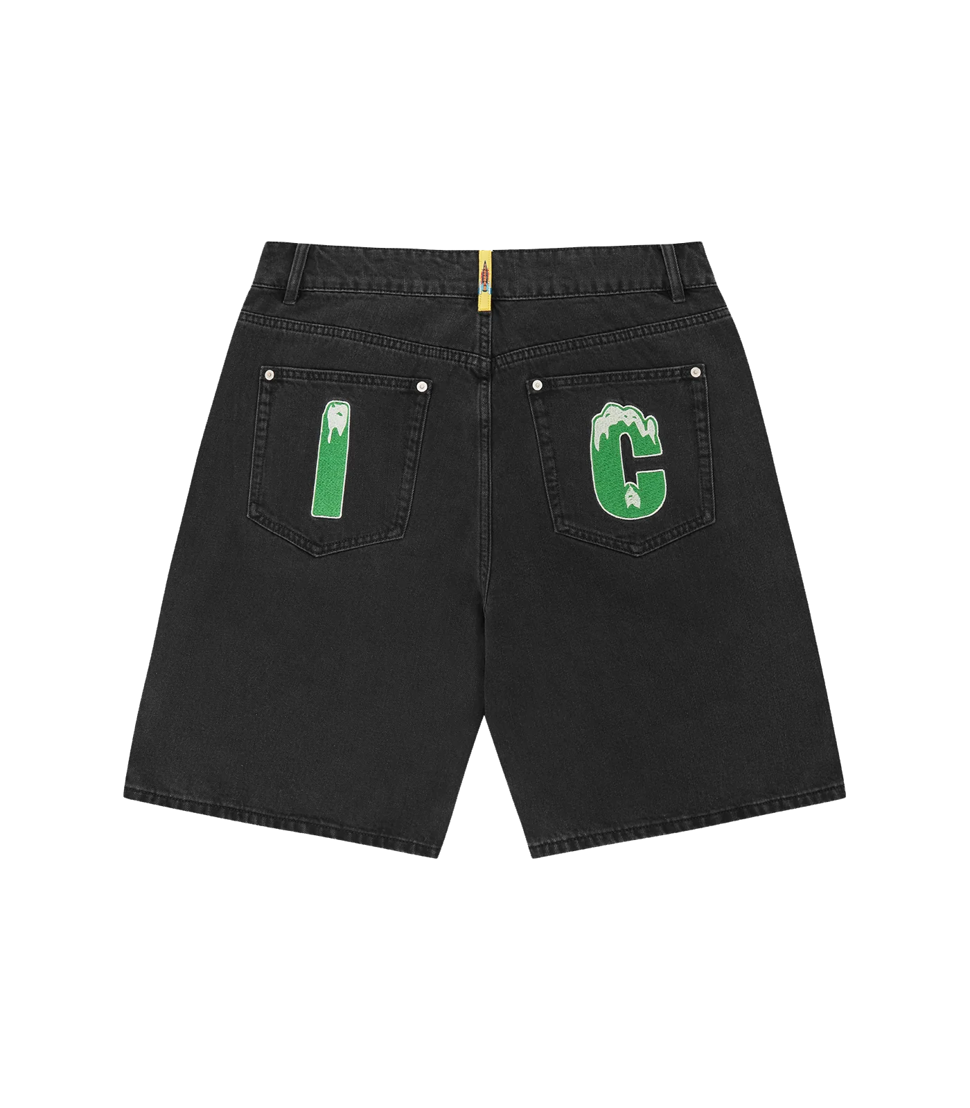 RUNNING DOG DENIM SHORTS - BLACK - Image 2