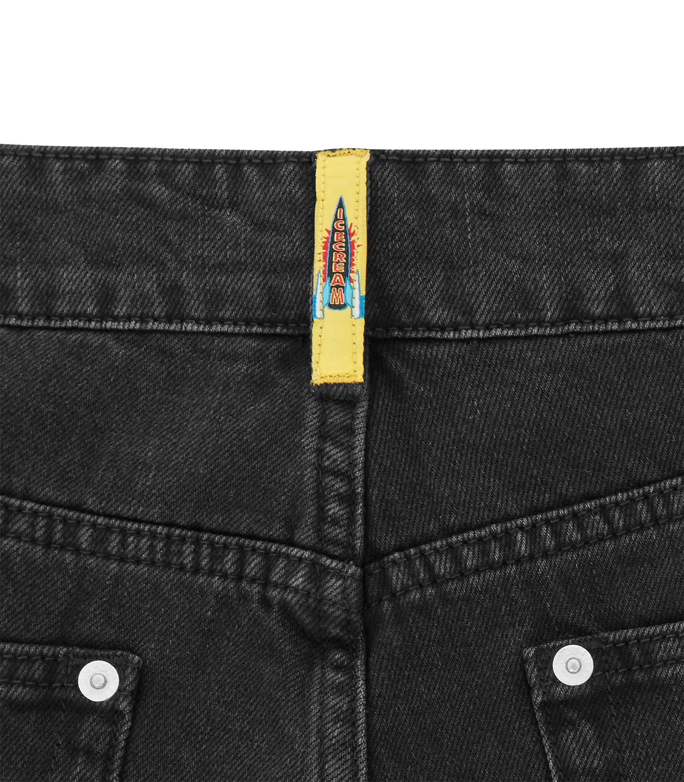 RUNNING DOG DENIM SHORTS - BLACK - Image 7