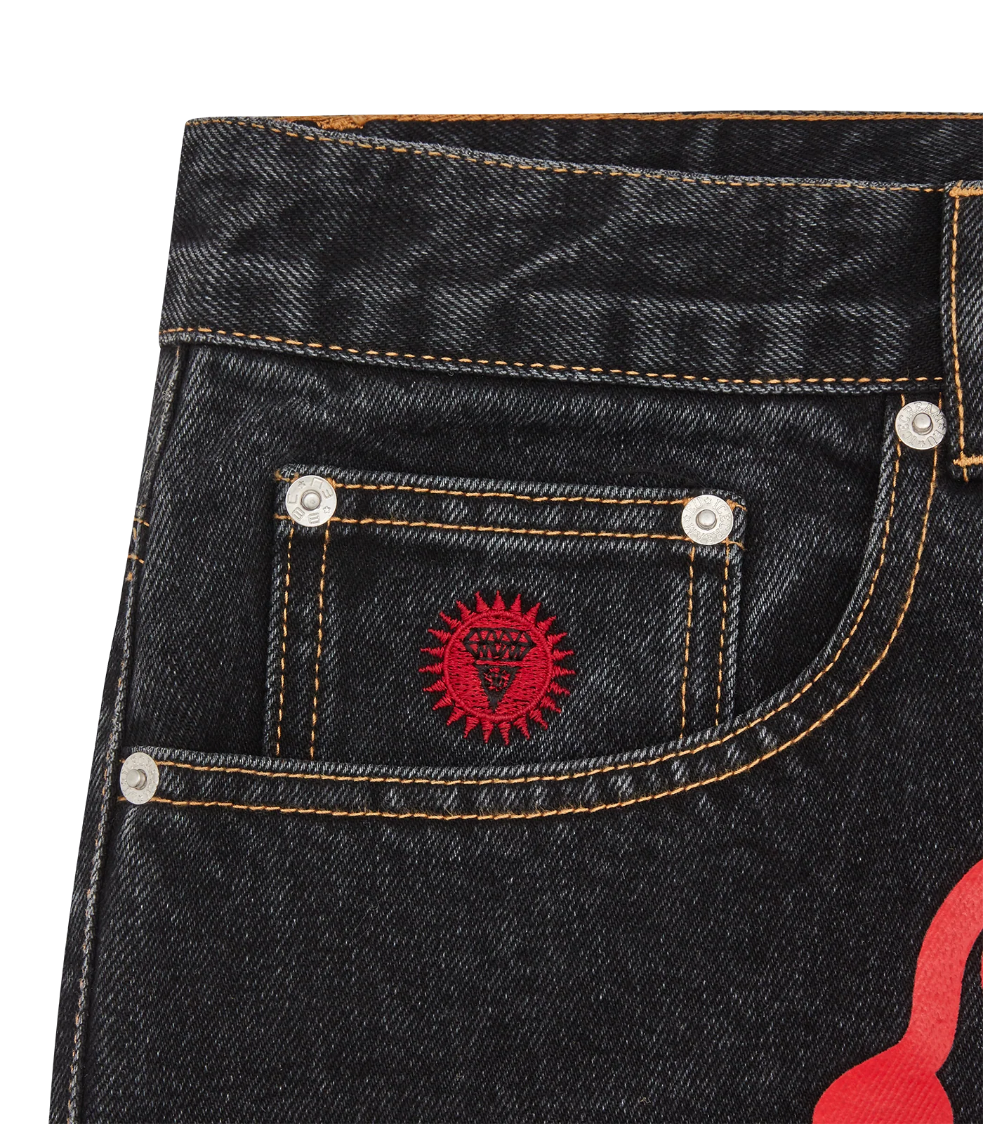 RUNNING DOG DENIM SHORTS - BLACK - Image 3