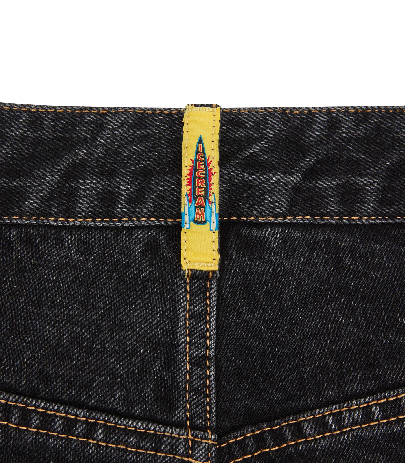 RUNNING DOG DENIM SHORTS - BLACK - Image 7