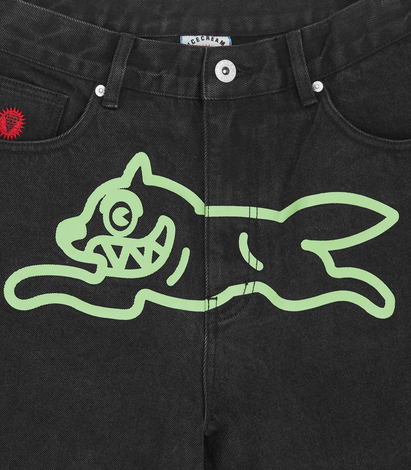 RUNNING DOG DENIM SHORTS - BLACK DENIM - Image 5