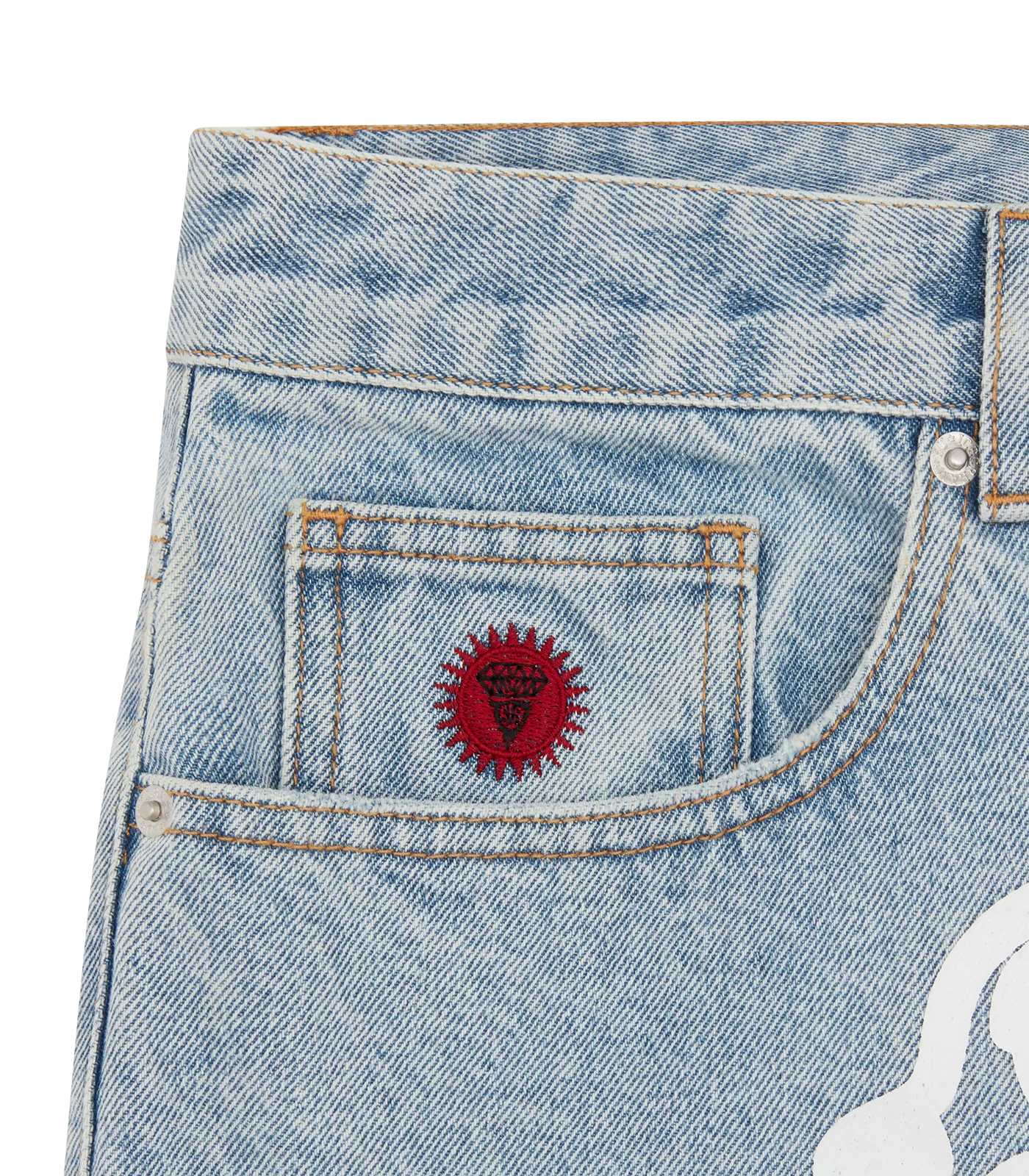 RUNNING DOG DENIM SHORTS - HEAVY WASH BLUE - Image 3
