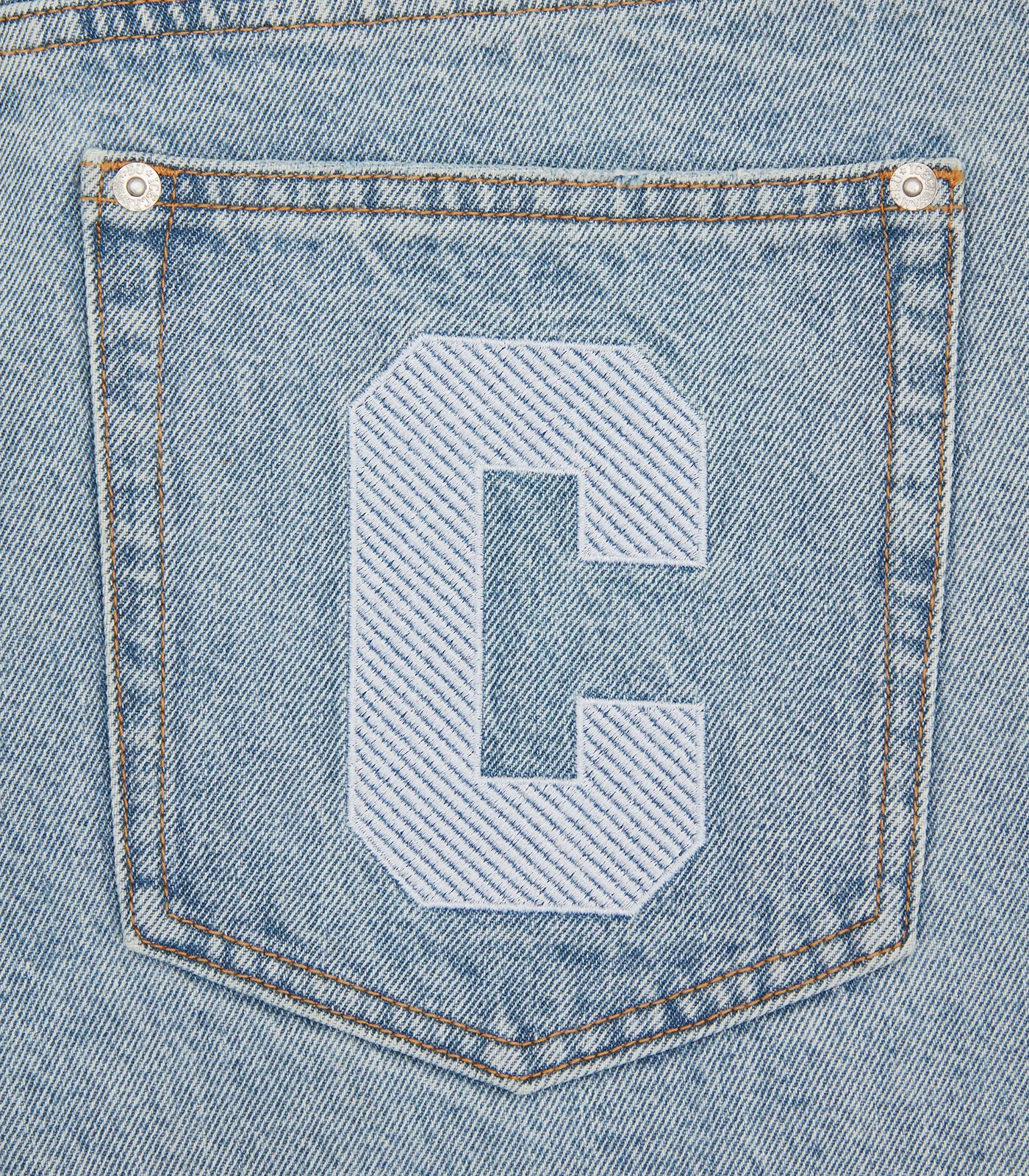 RUNNING DOG DENIM SHORTS - HEAVY WASH BLUE - Image 6