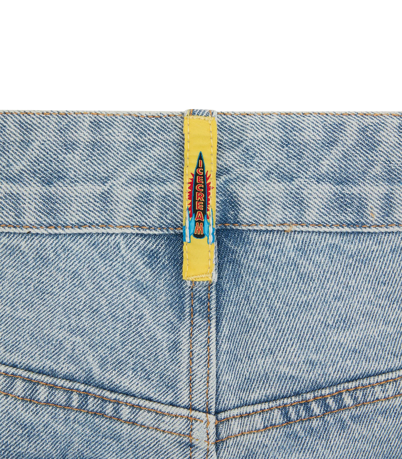 RUNNING DOG DENIM SHORTS - HEAVY WASH BLUE - Image 7