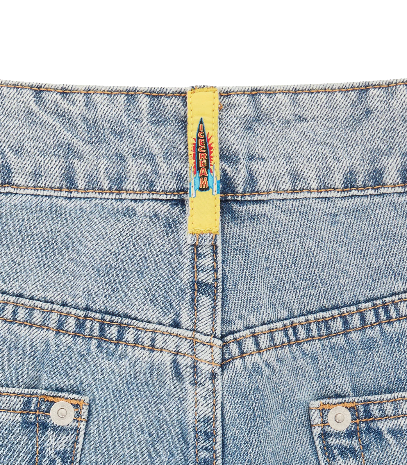 RUNNING DOG DENIM SHORTS - HEAVY WASH BLUE - Image 7