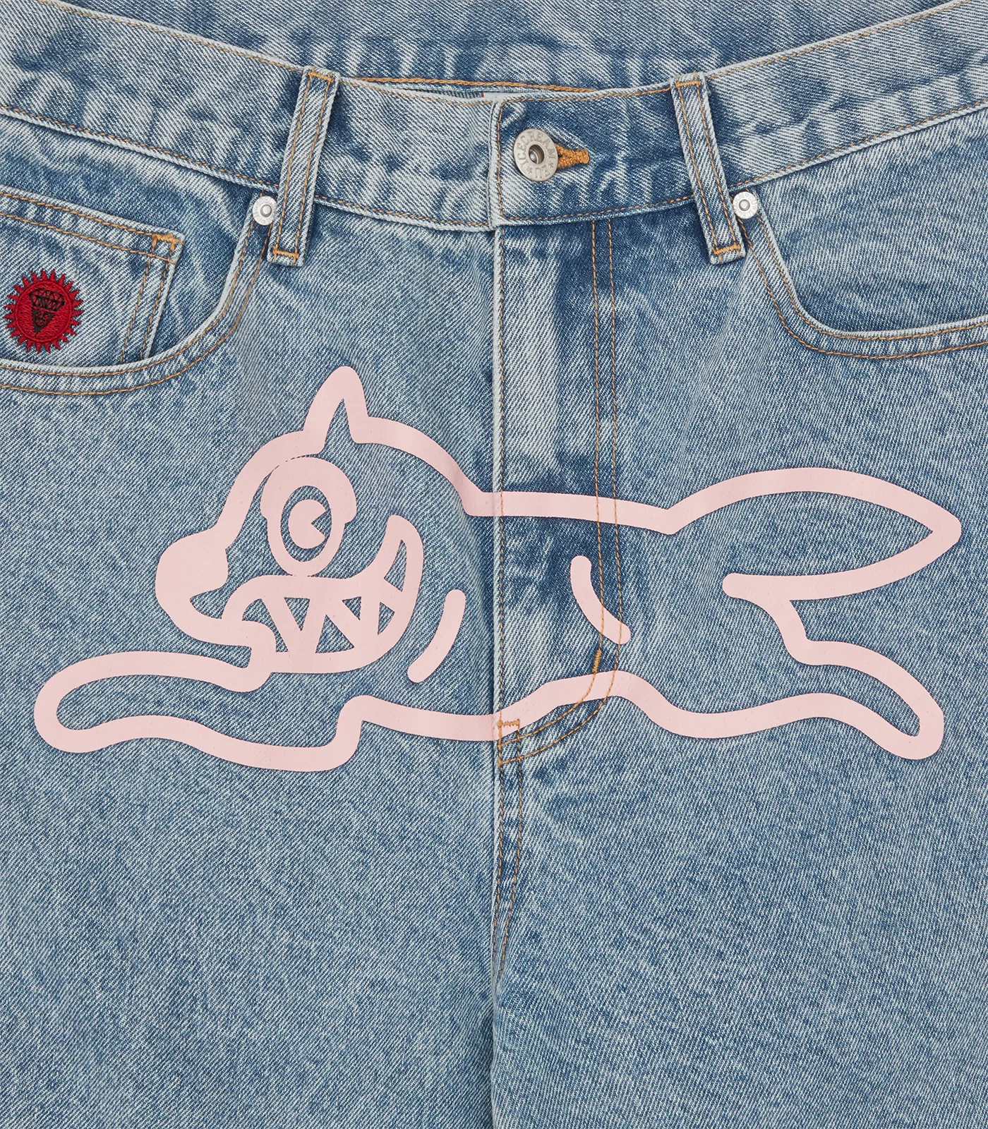 RUNNING DOG DENIM SHORTS - HEAVY WASH BLUE - Image 3
