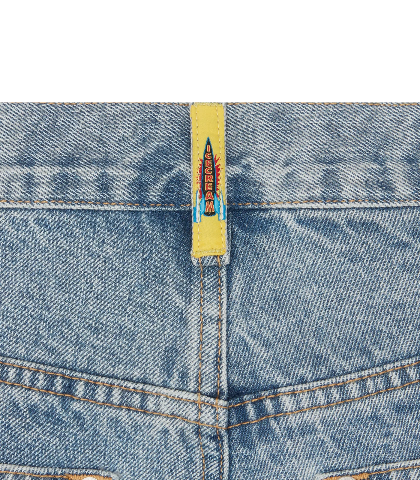 RUNNING DOG DENIM SHORTS - HEAVY WASH BLUE - Image 5