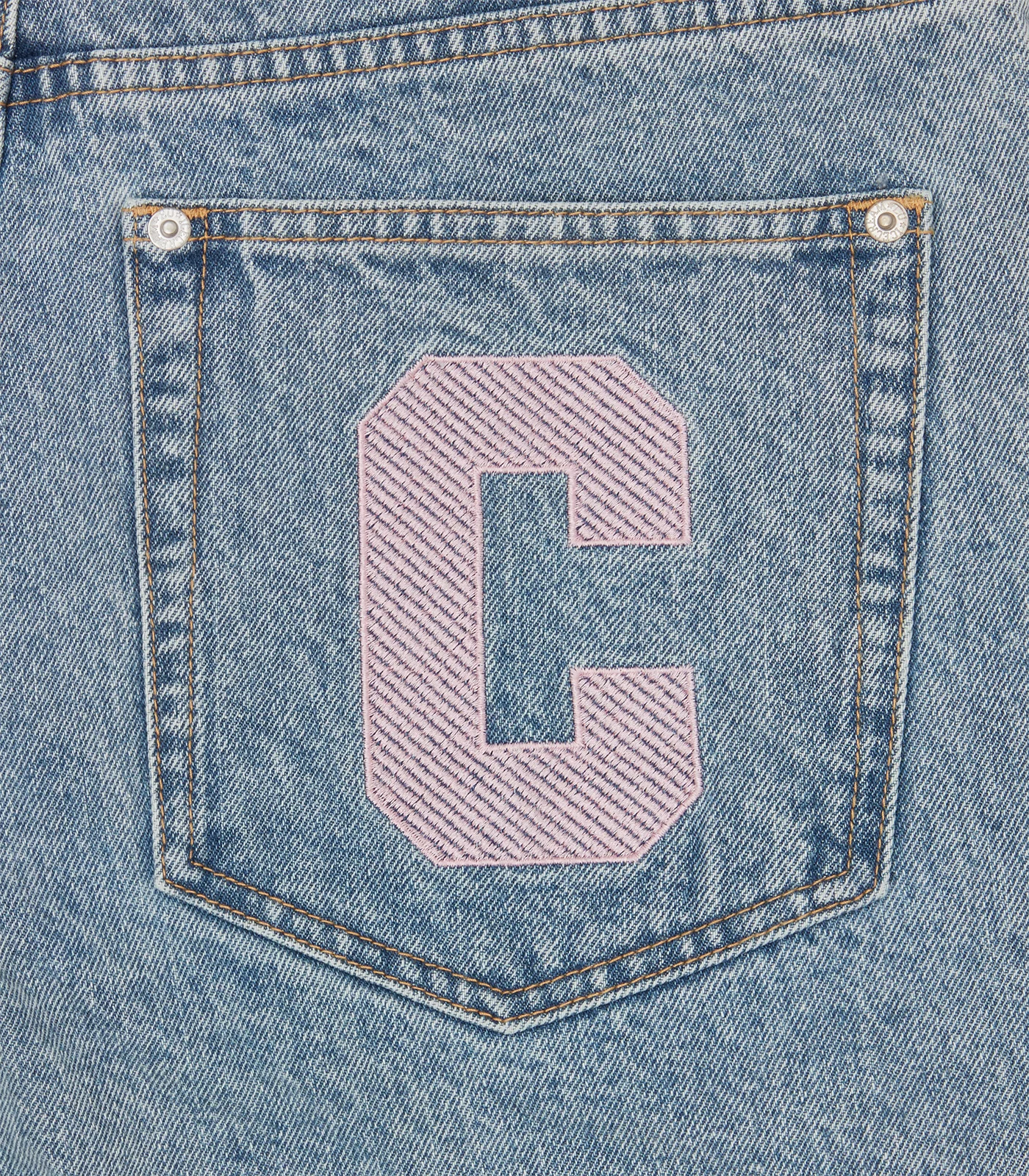 RUNNING DOG DENIM SHORTS - HEAVY WASH BLUE - Image 7