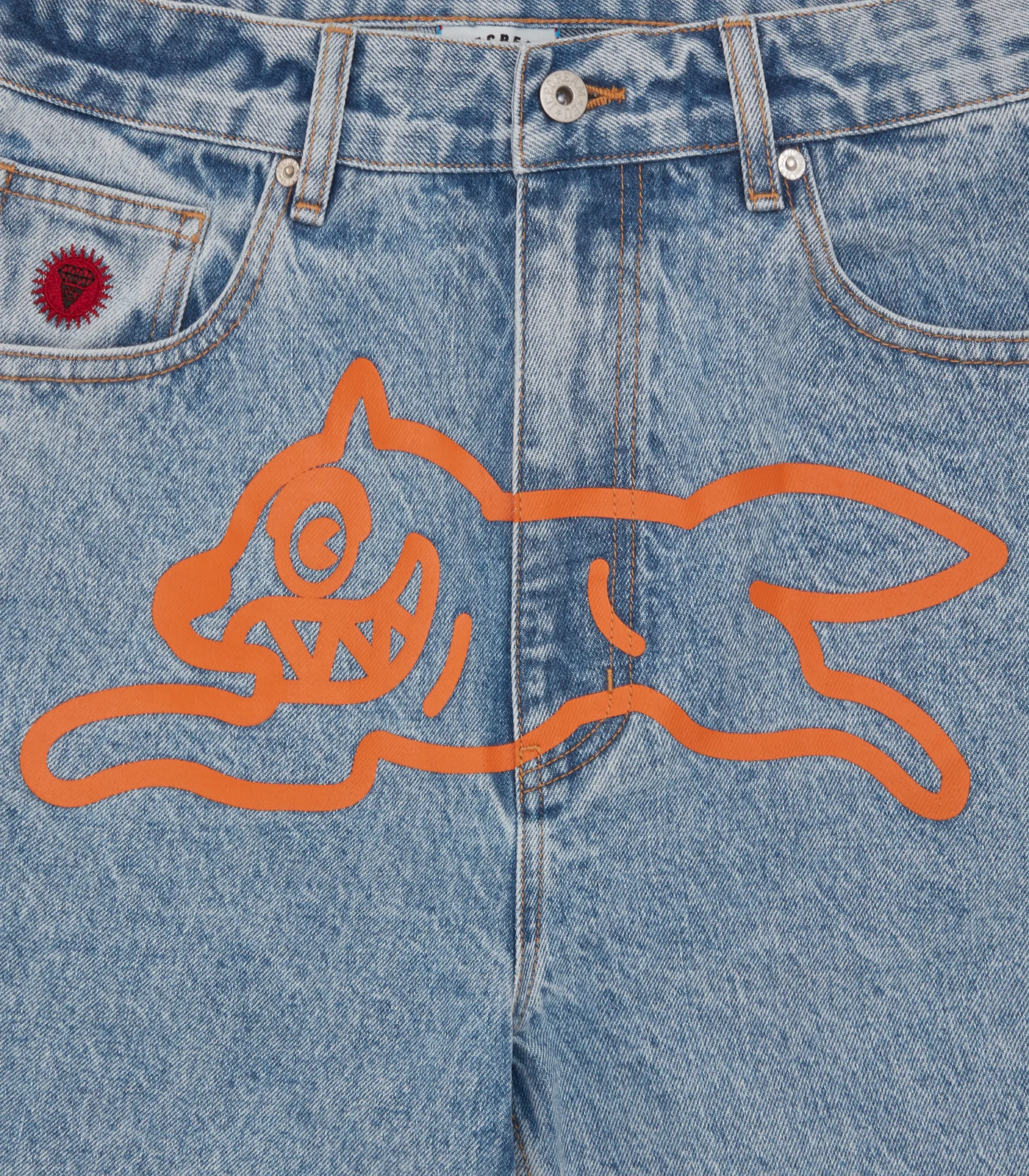 RUNNING DOG DENIM SHORTS - HEAVY WASH BLUE - Image 4