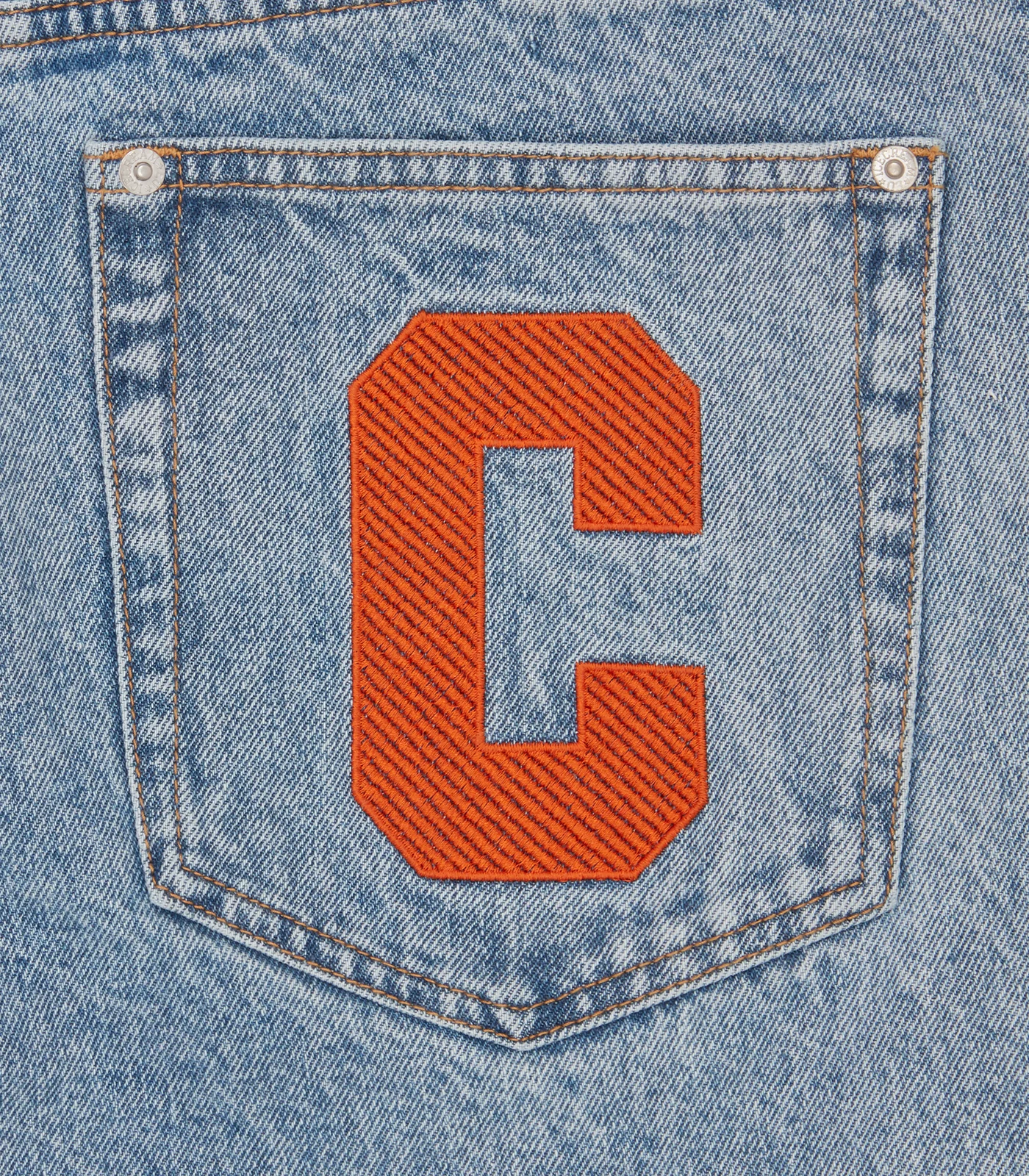RUNNING DOG DENIM SHORTS - HEAVY WASH BLUE - Image 6