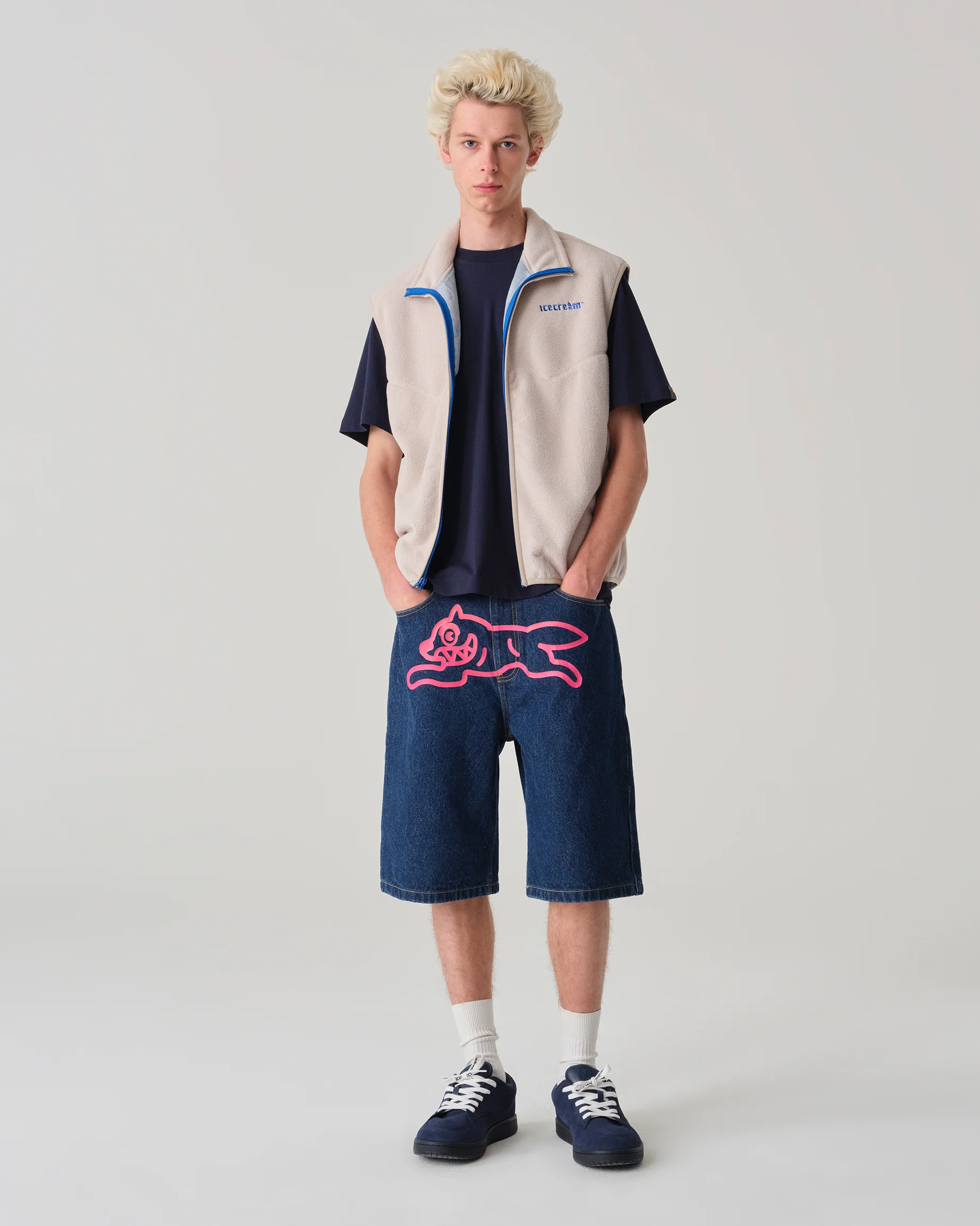 RUNNING DOG DENIM SHORTS - INDIGO - Image 3
