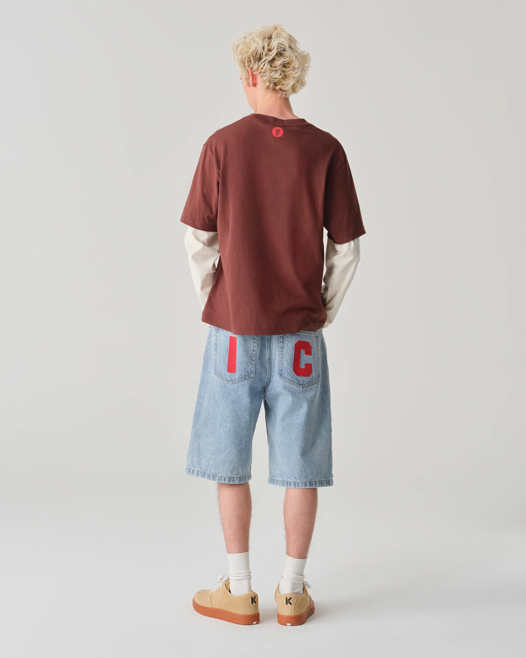 RUNNING DOG DENIM SHORTS - LIGHT WASH BLUE - Image 4
