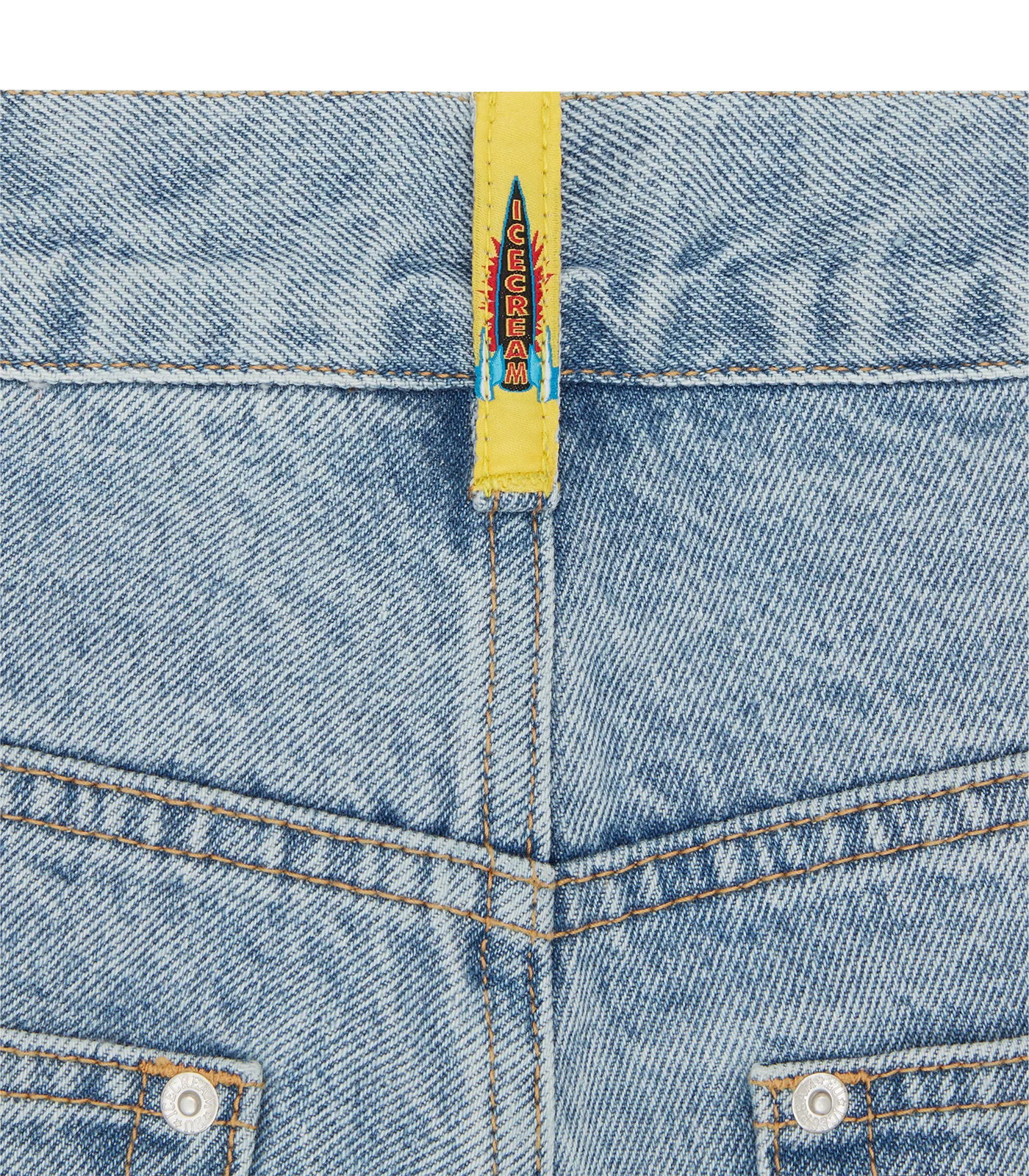 RUNNING DOG DENIM SHORTS - LIGHT WASH BLUE - Image 9