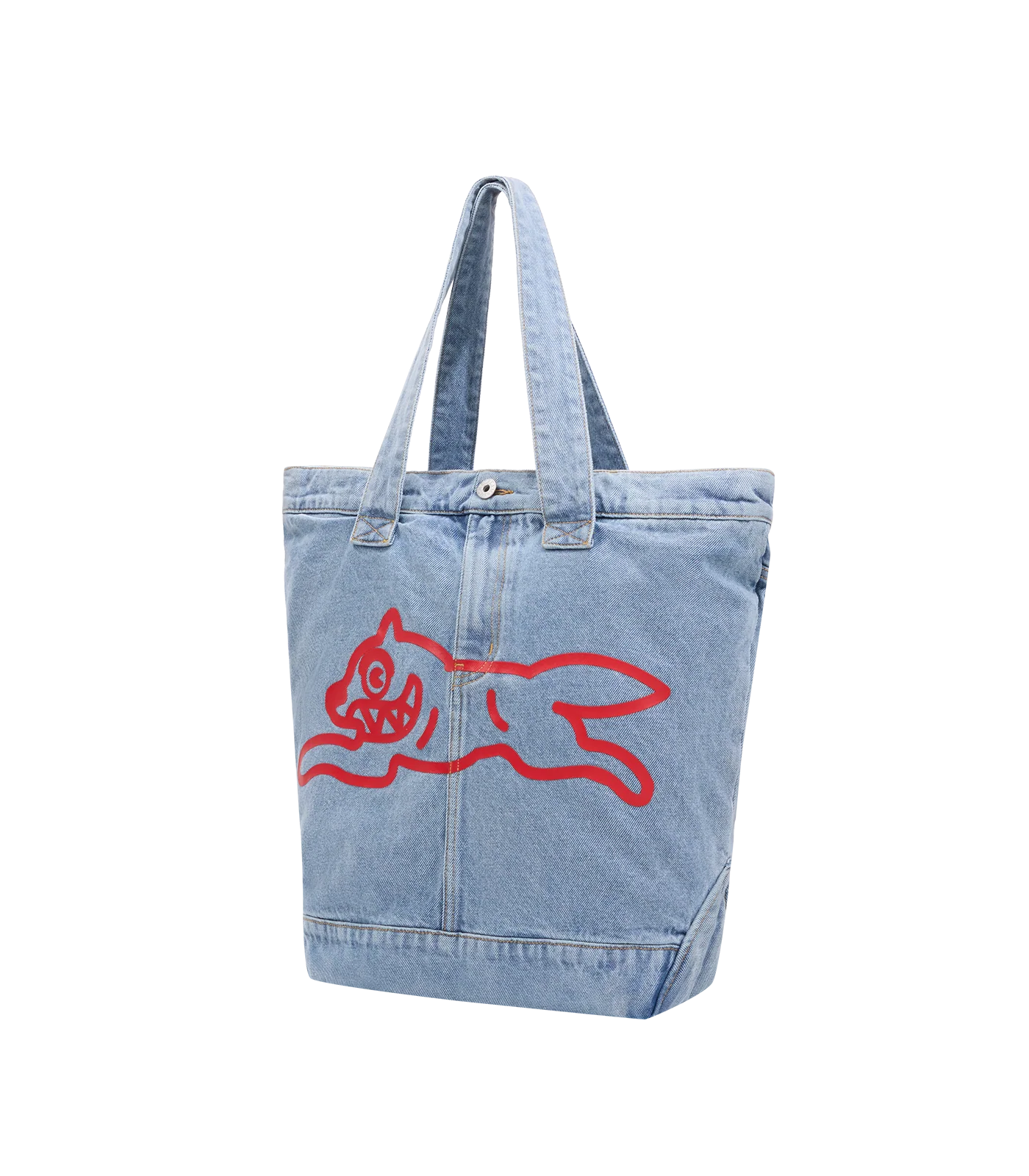 RUNNING DOG DENIM TOTE BAG - LIGHT WASH BLUE - Image 2