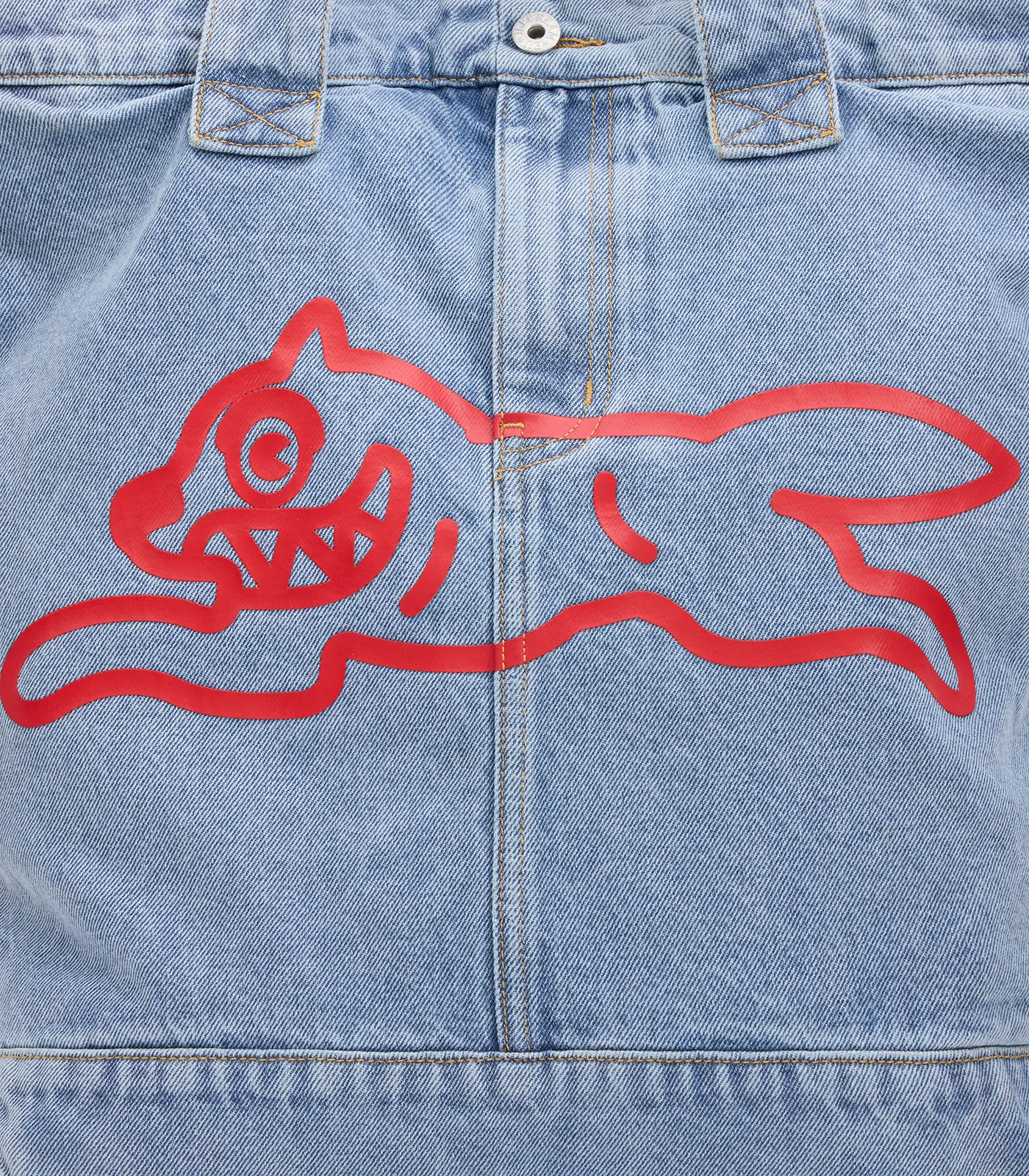 RUNNING DOG DENIM TOTE BAG - LIGHT WASH BLUE - Image 4
