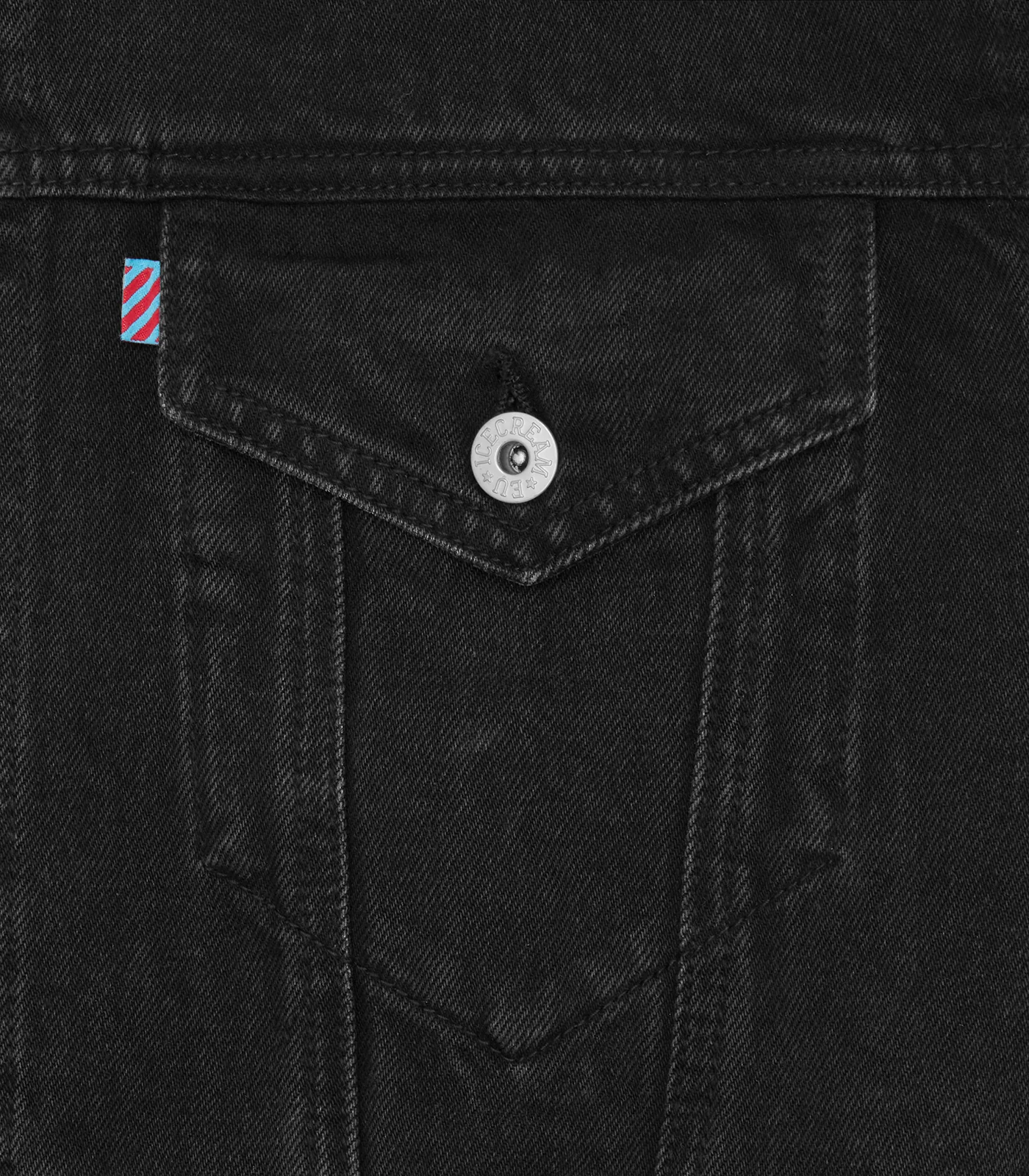 RUNNING DOG DENIM TRUCKER JACKET - BLACK - Image 3