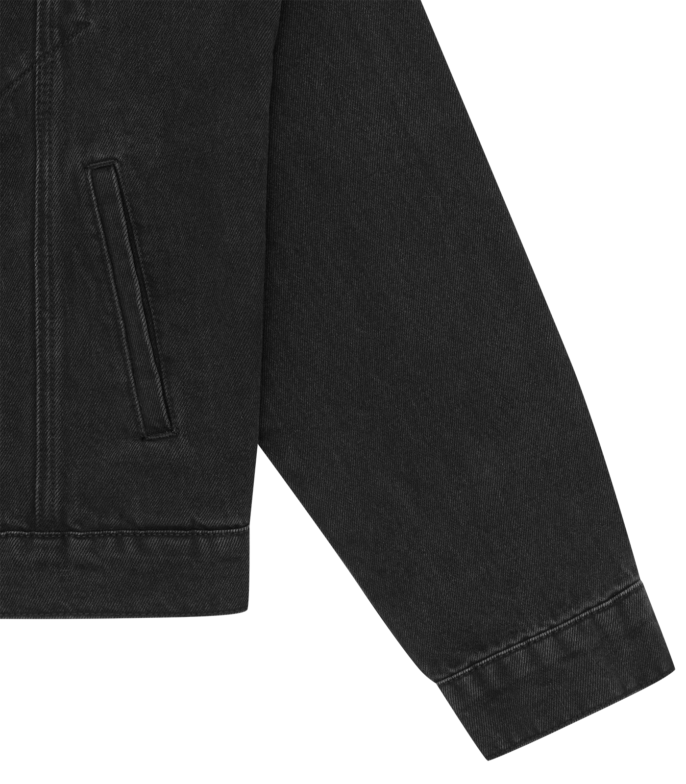RUNNING DOG DENIM TRUCKER JACKET - BLACK - Image 4