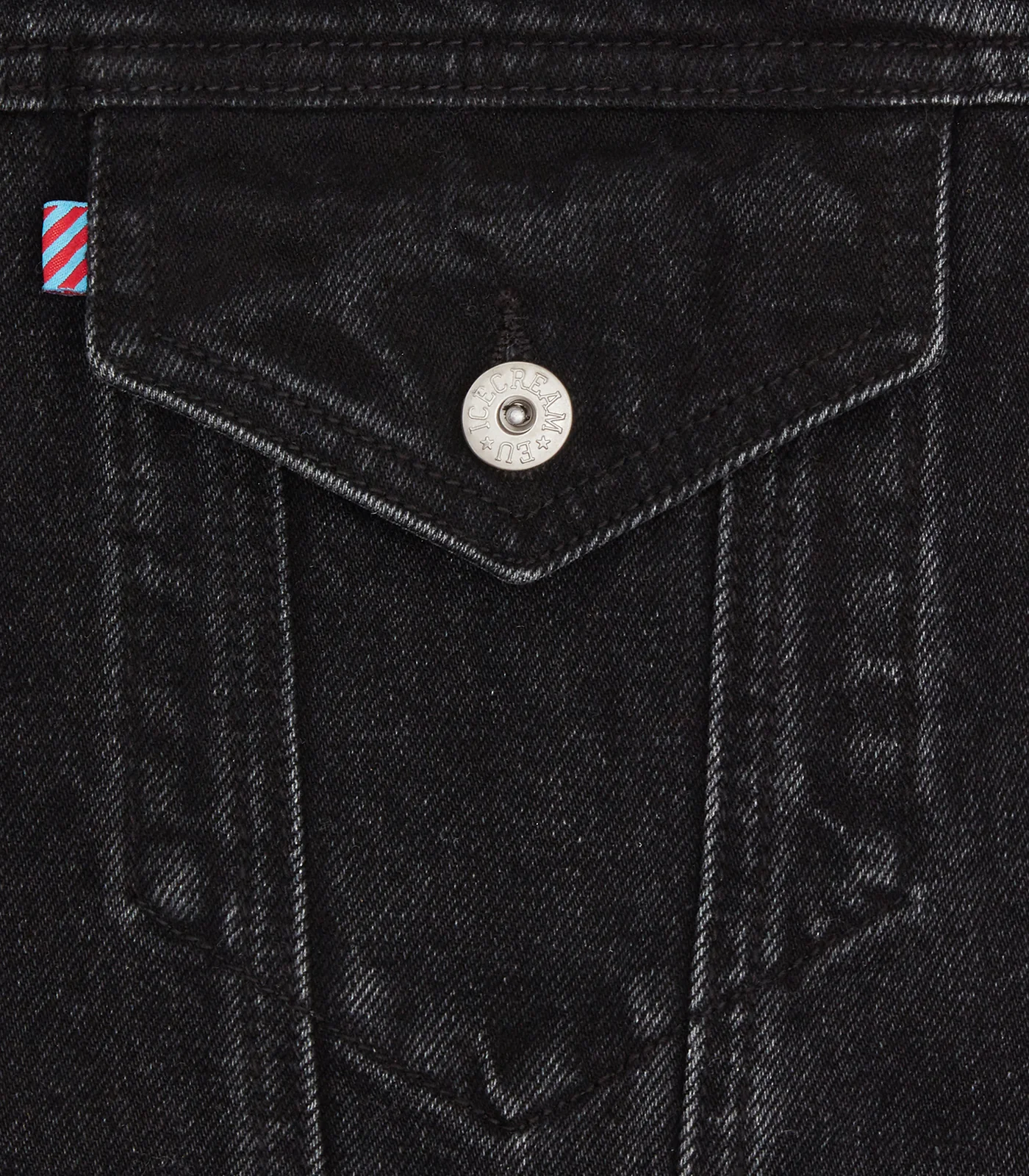 RUNNING DOG DENIM TRUCKER JACKET - BLACK - Image 3