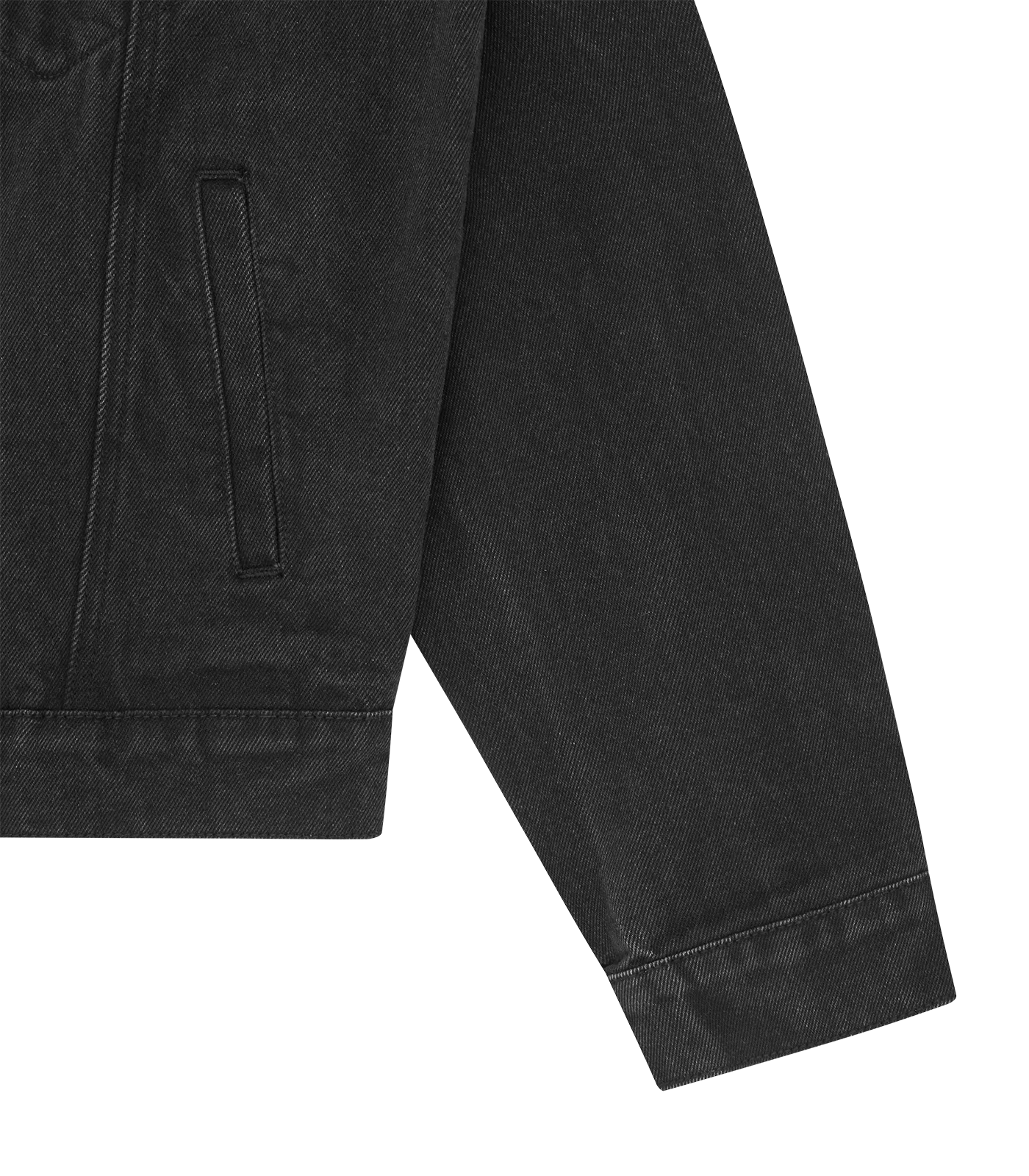 RUNNING DOG DENIM TRUCKER JACKET - BLACK DENIM - Image 6