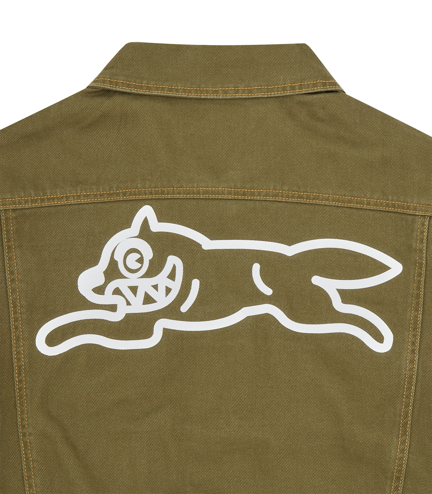 RUNNING DOG DENIM TRUCKER JACKET - GREEN - Image 3