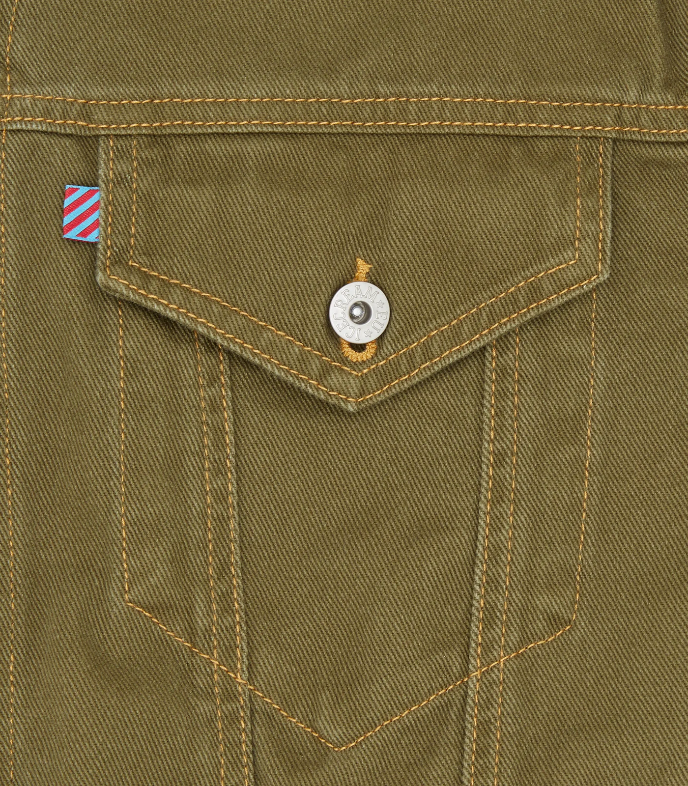 RUNNING DOG DENIM TRUCKER JACKET - GREEN - Image 4