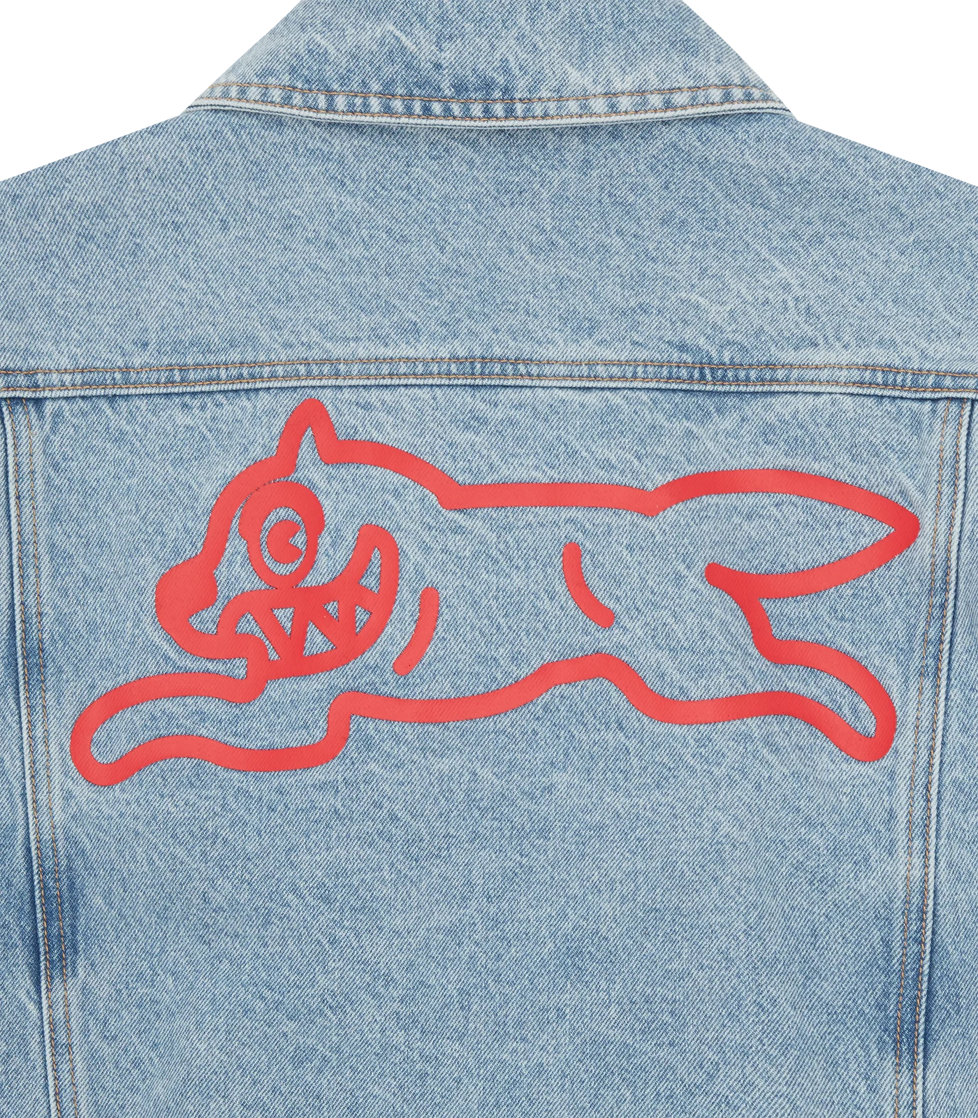 RUNNING DOG DENIM TRUCKER JACKET - LIGHT WASH BLUE - Image 5