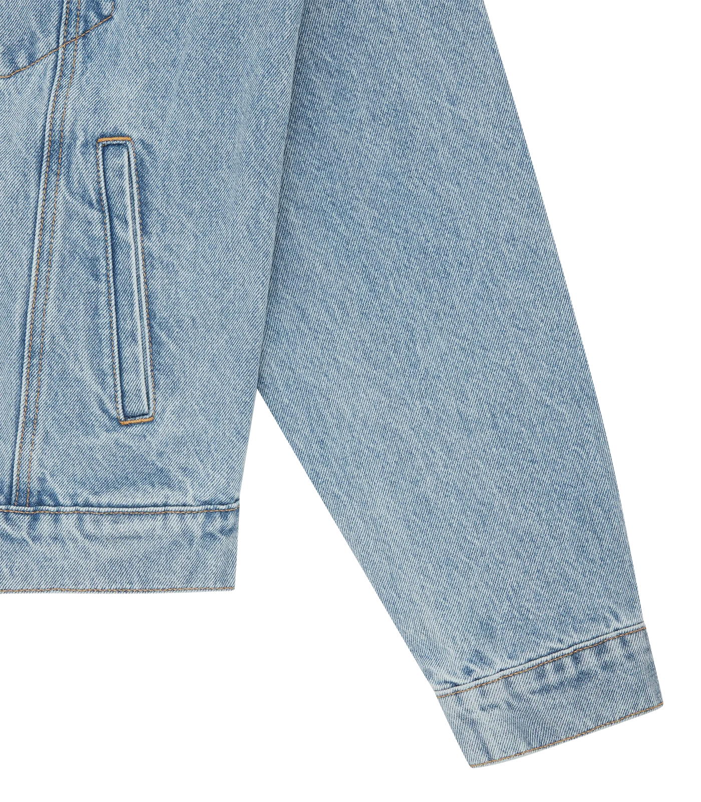 RUNNING DOG DENIM TRUCKER JACKET - LIGHT WASH BLUE - Image 7