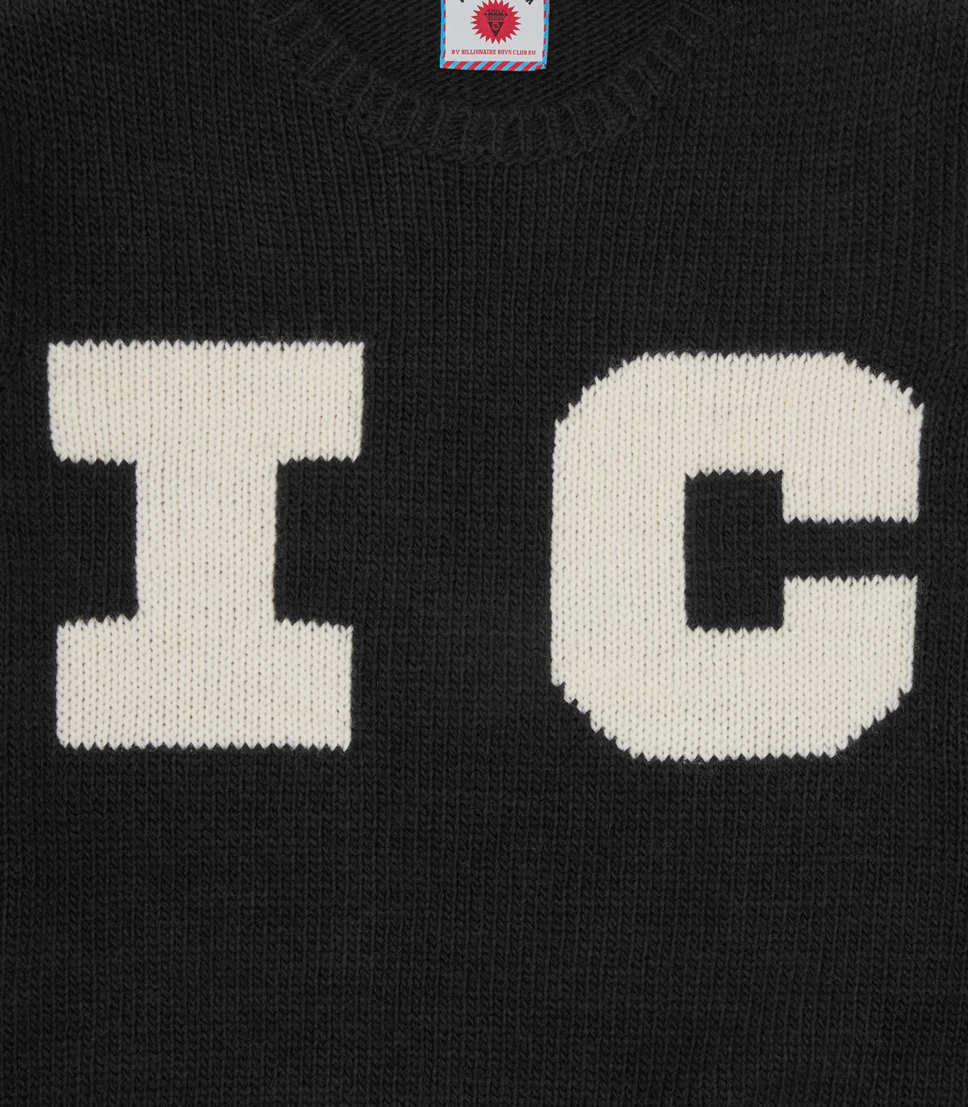 RUNNING DOG KNITTED CREWNECK - BLACK - Image 3
