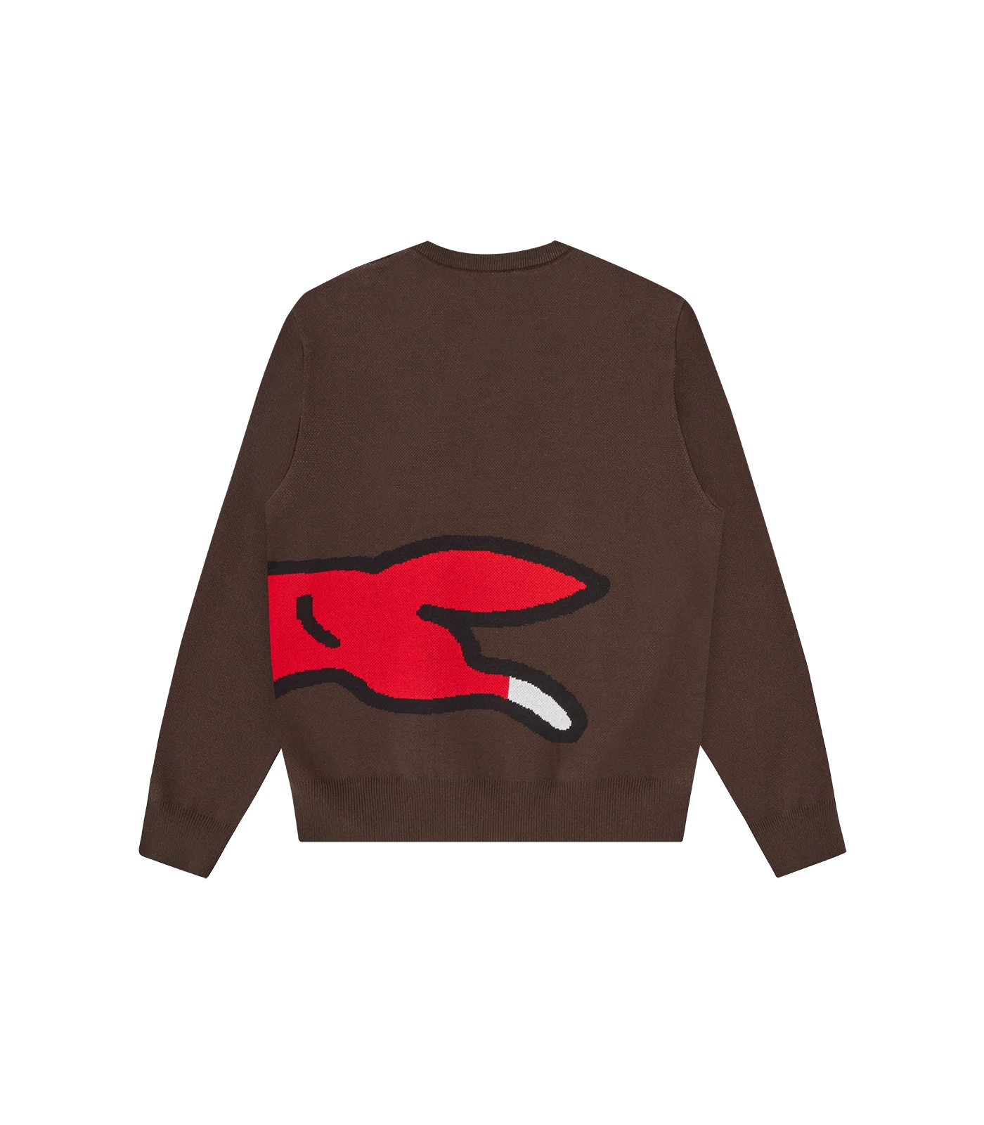 RUNNING DOG KNITTED CREWNECK - BROWN - Image 4