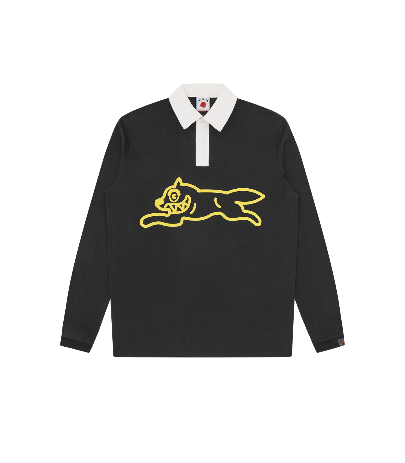 RUNNING DOG RUGBY SHIRT - BLACK