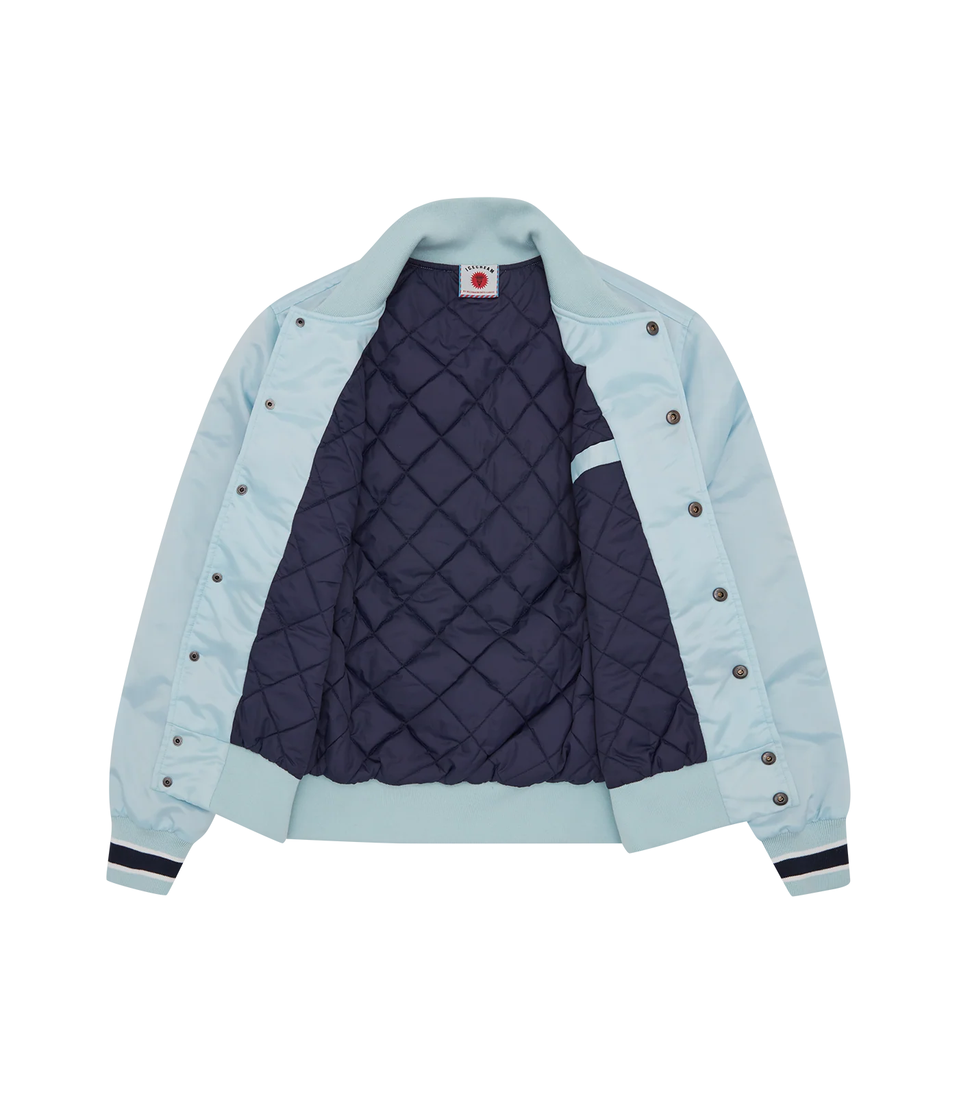RUNNING DOG SATIN BOMBER JACKET - ICE BLUE - Image 5