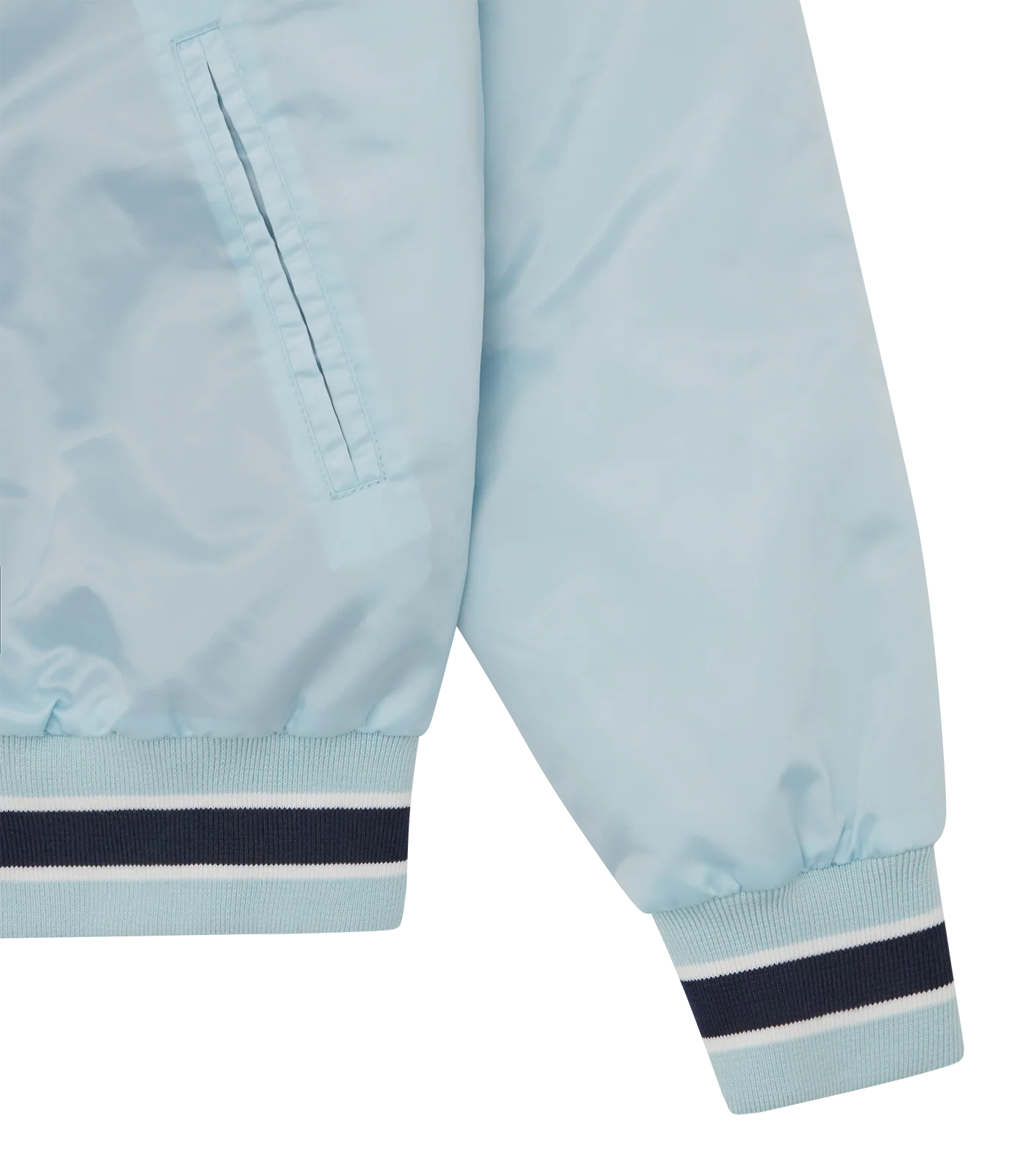RUNNING DOG SATIN BOMBER JACKET - ICE BLUE - Image 7
