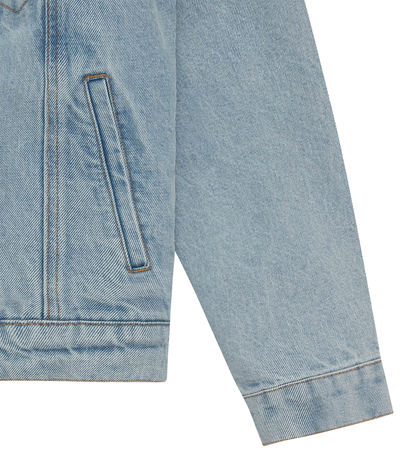 RUNNING DOG SHERPA TRUCKER JACKET - HEAVY WASH BLUE - Image 5