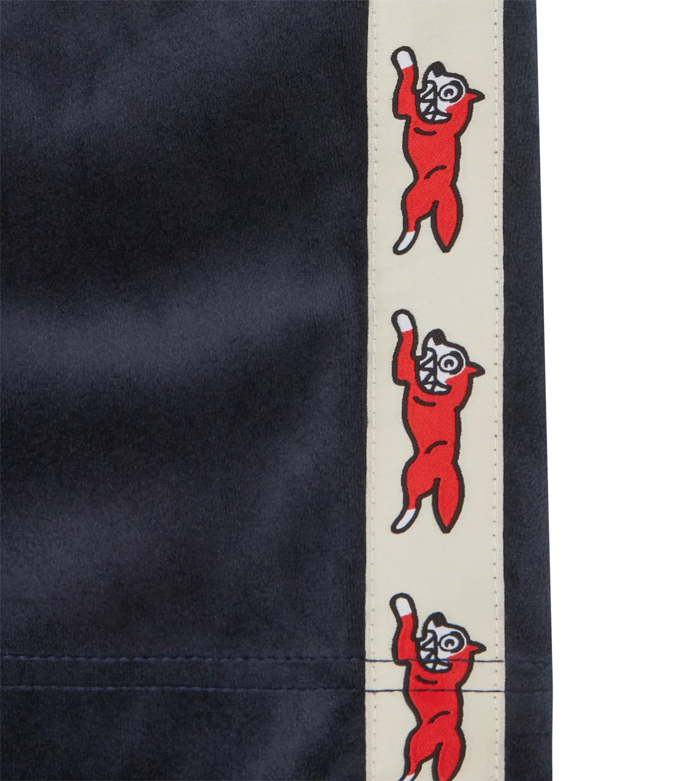 RUNNING DOG TAPED VELOUR TRACK SHORTS - NAVY - Image 5