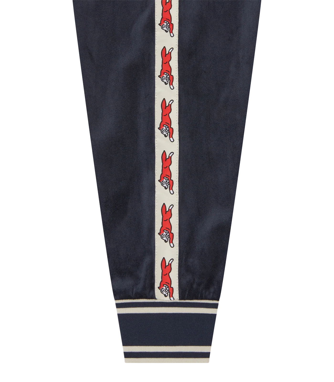 RUNNING DOG TAPED VELOUR TRACK TOP - NAVY - Image 6