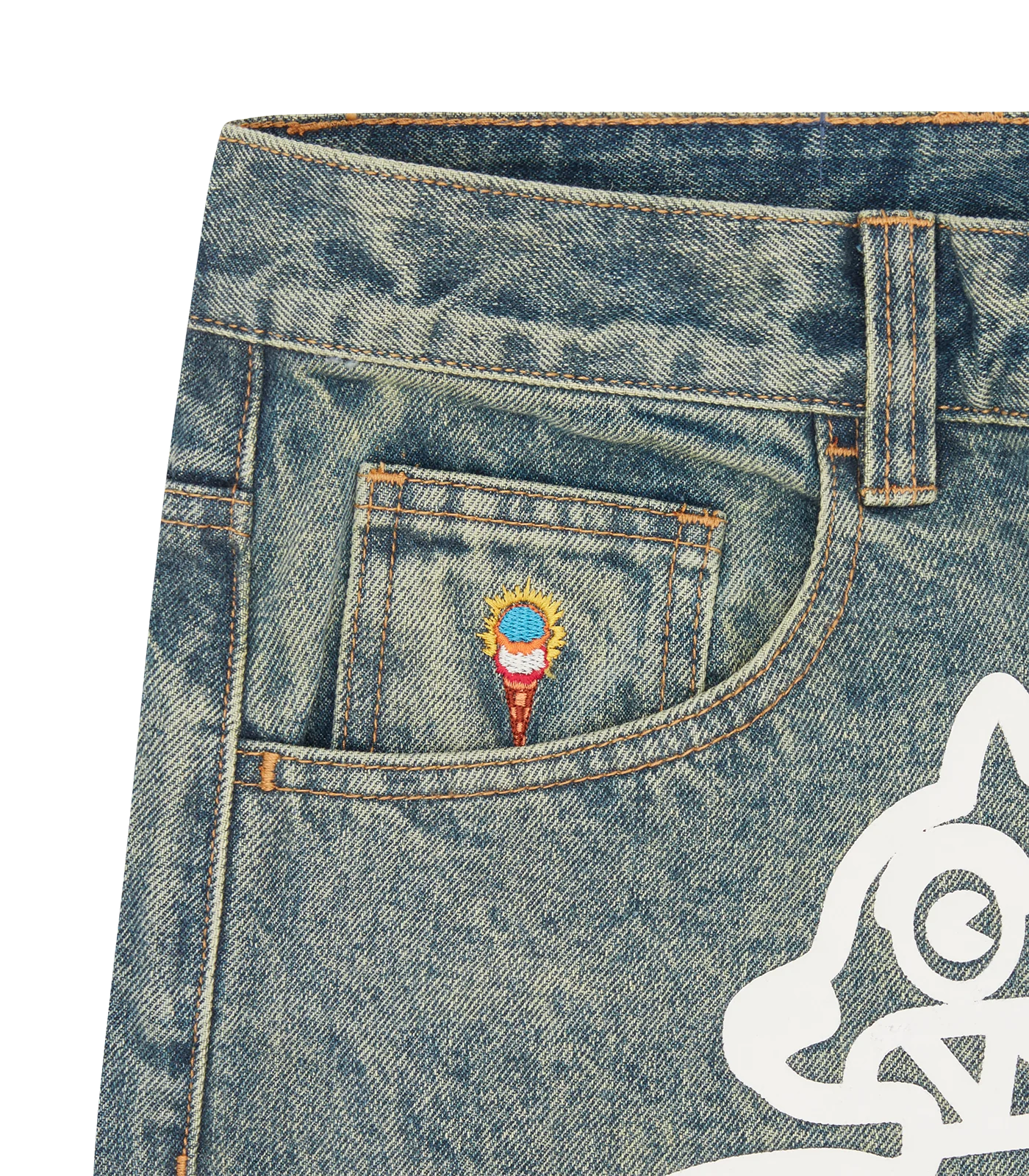 RUNNING DOG TRIPLE SCOOP DENIM PANT - VINTAGE WASH - Image 4