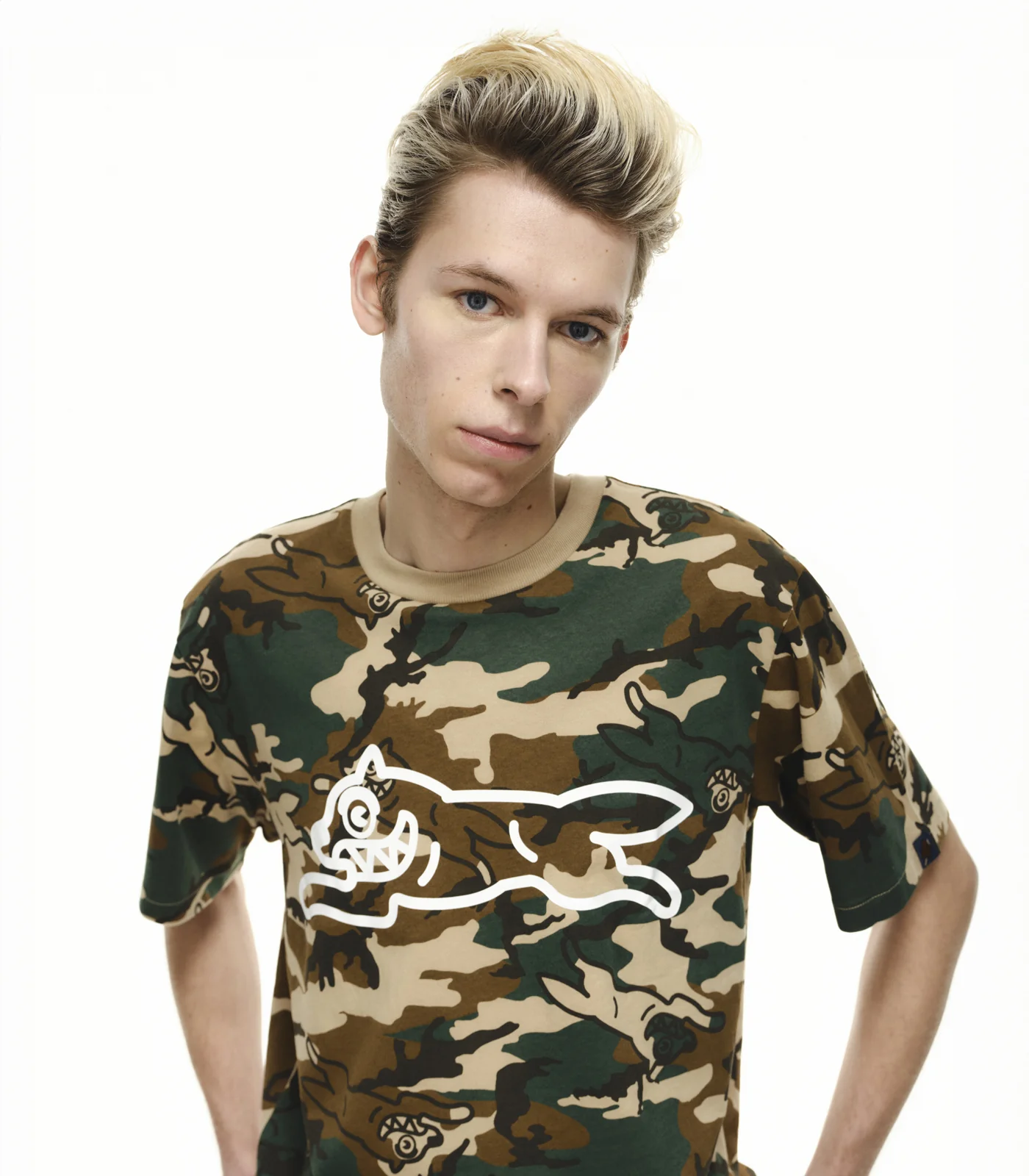 RUNNING DOG WOODLAND CAMO T-SHIRT - MULTI - Image 5