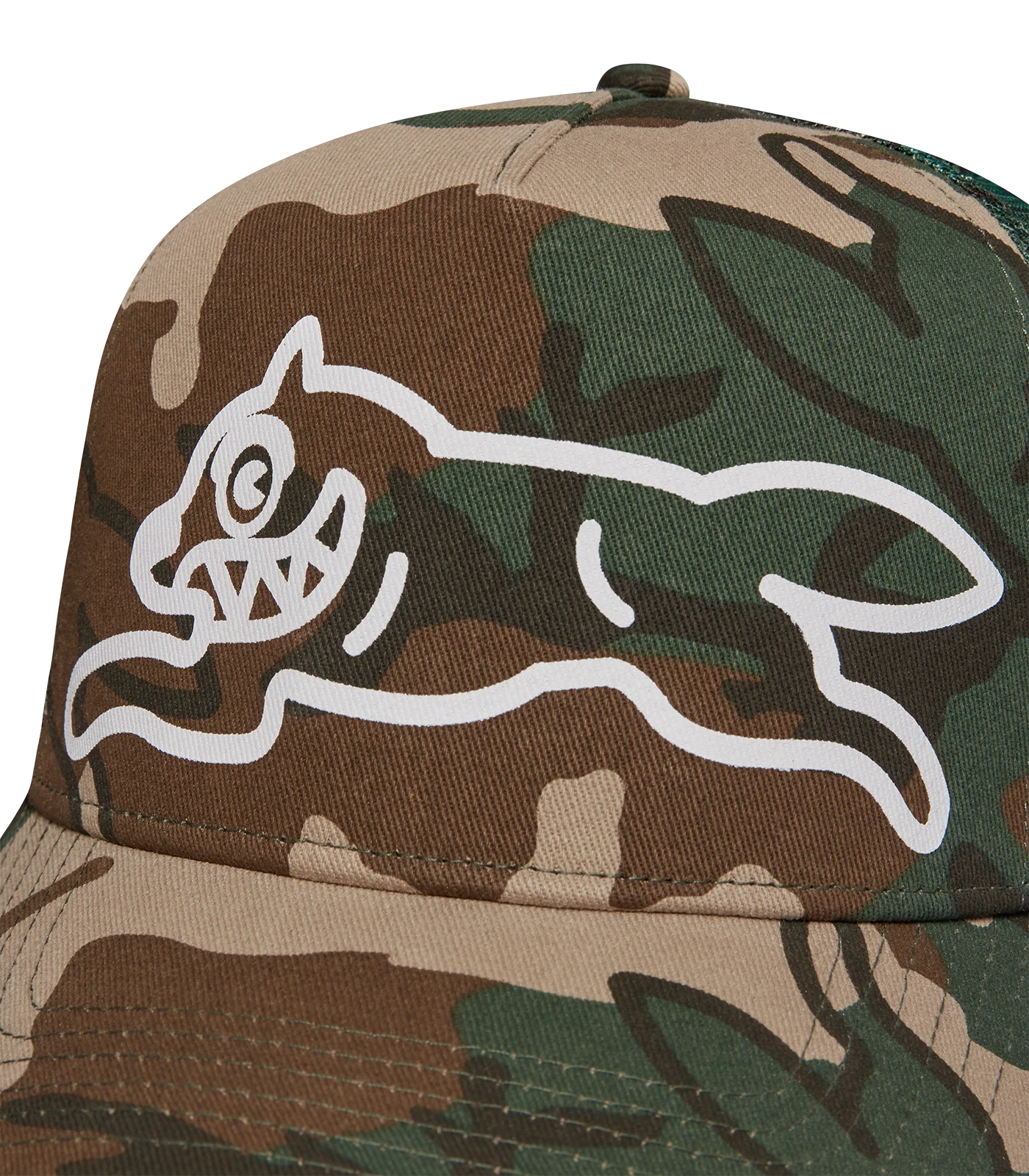 RUNNING DOG WOODLAND CAMO TRUCKER CAP - CAMO - Image 3