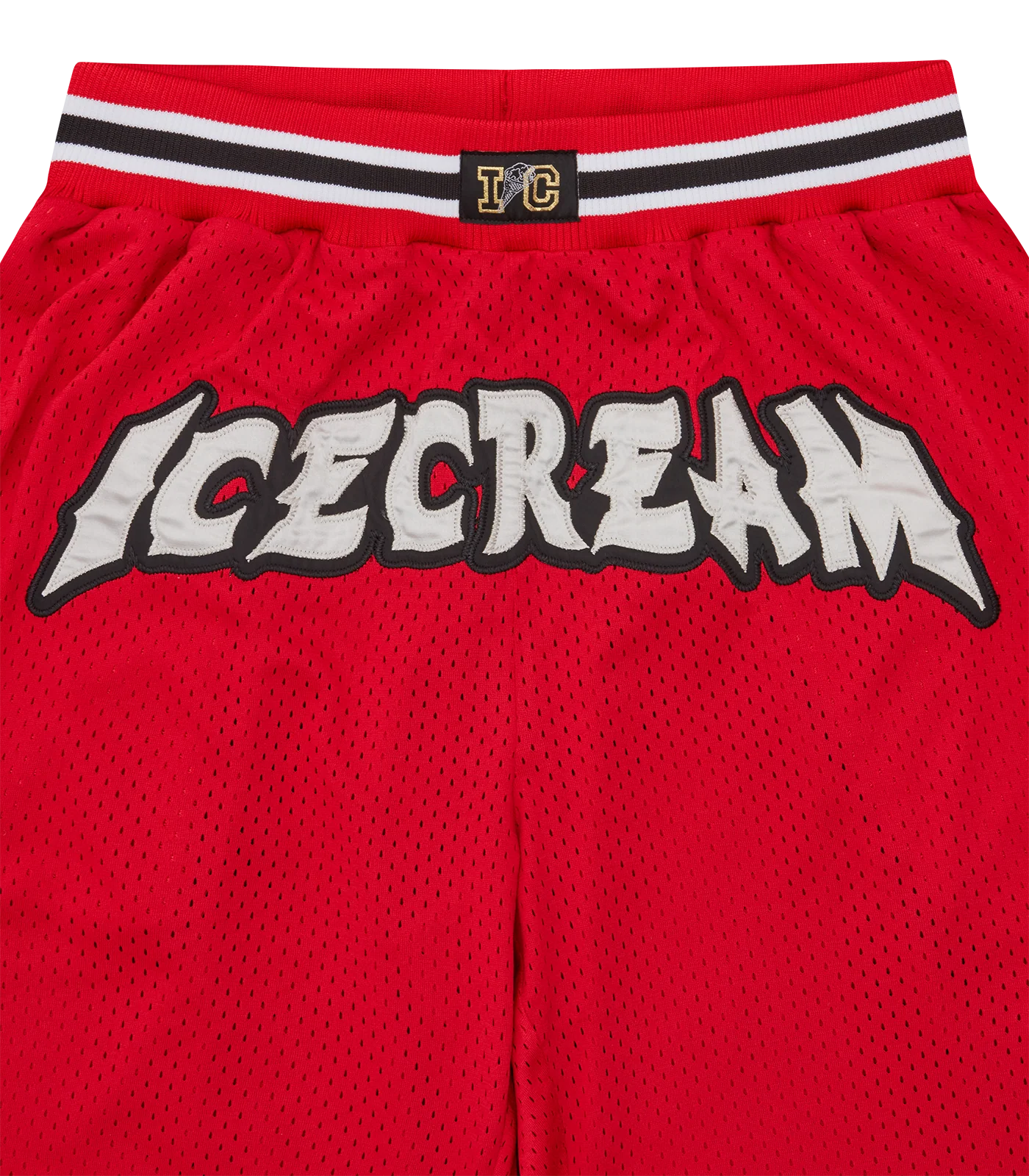 RUNNING PUPPY APPLIQUE BASKETBALL SHORTS - RED - Image 4