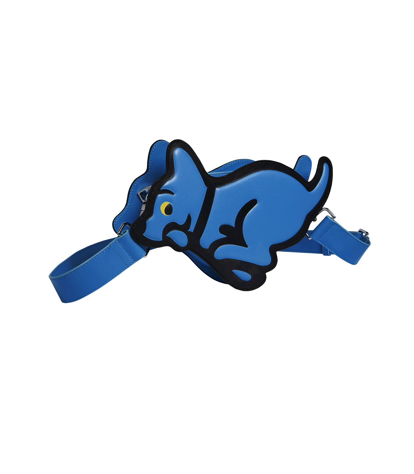 RUNNING PUPPY LEATHER SHOULDER BAG - BLUE - Image 2