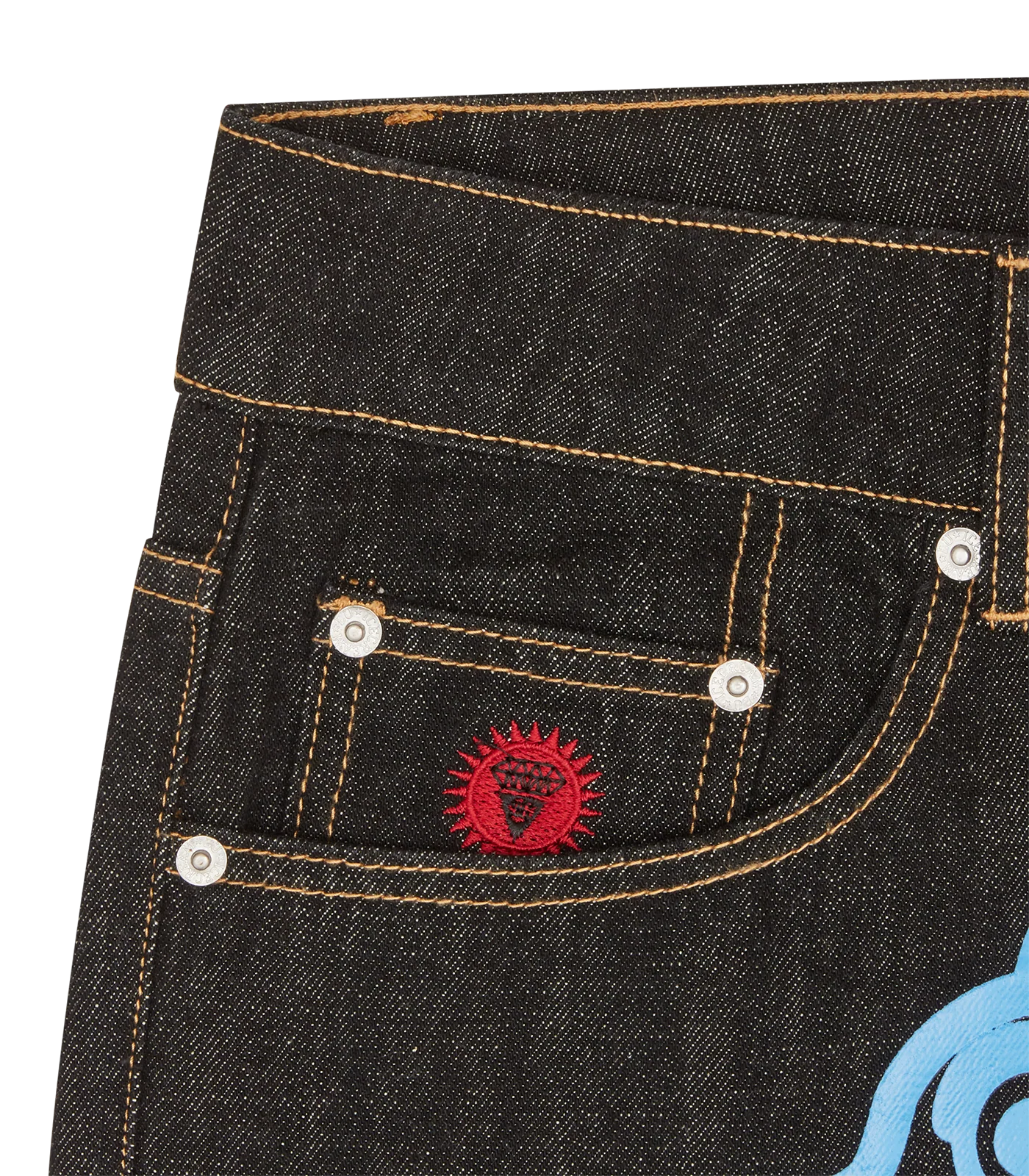 RUNNING DOG DENIM PANTS - BLACK/BLUE - Image 4