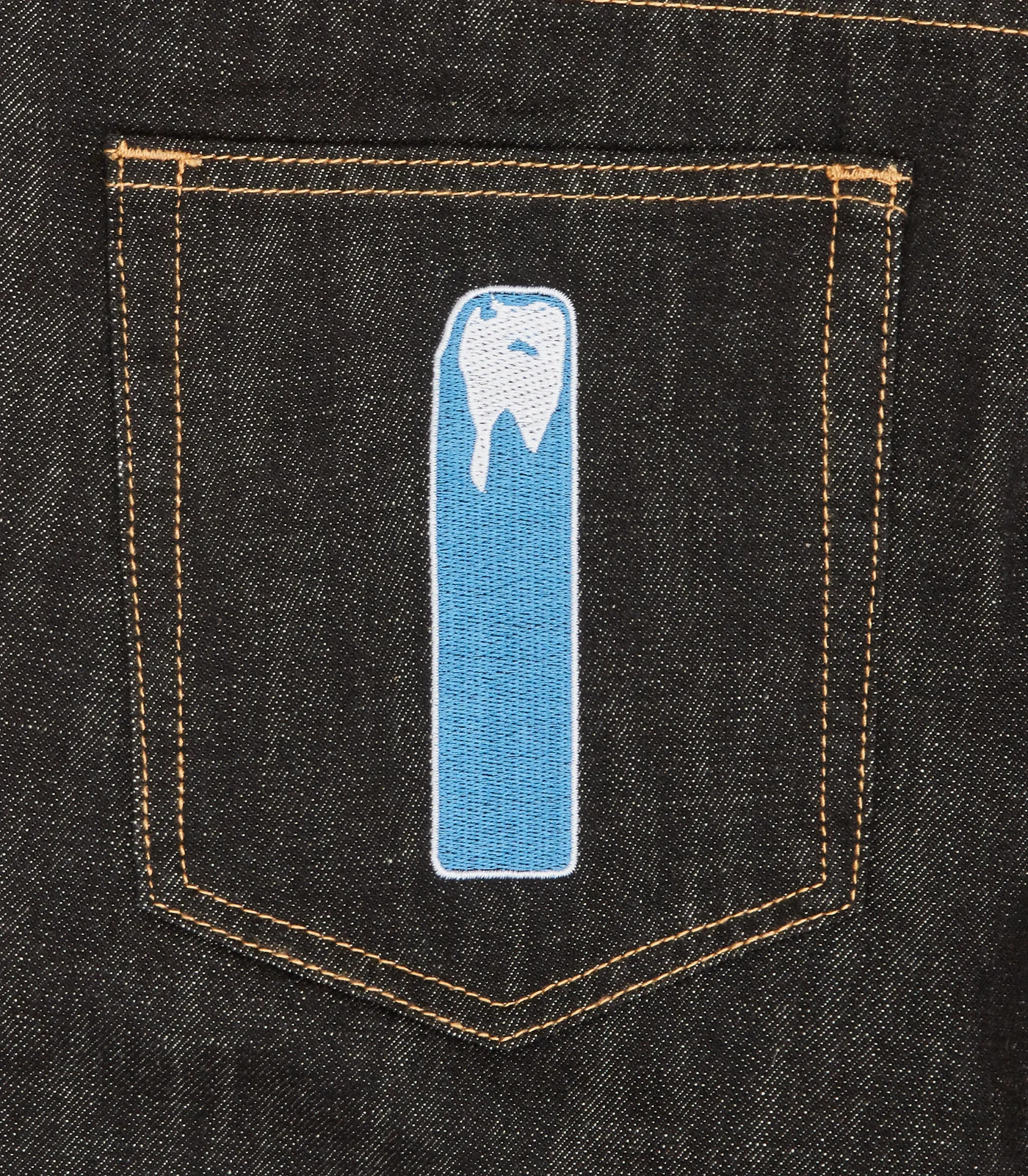 RUNNING DOG DENIM PANTS - BLACK/BLUE - Image 5