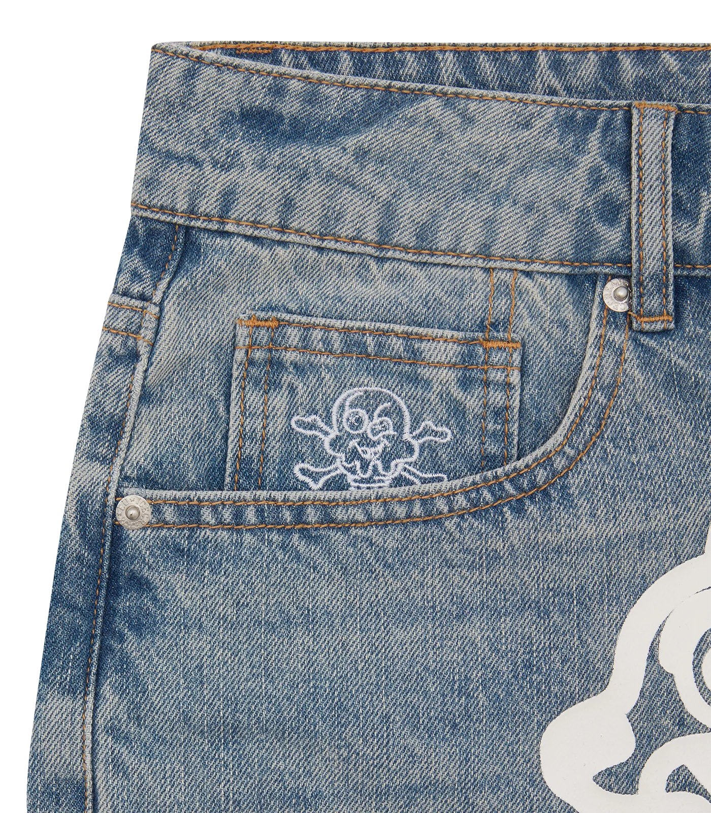 RUNNING DOG DENIM SHORTS - WASHED BLUE - Image 4