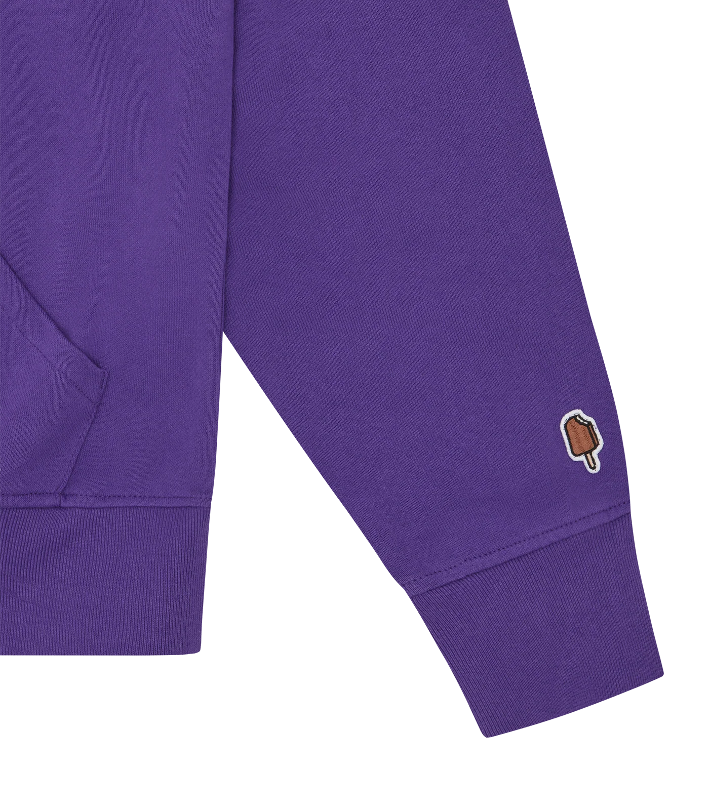 SATIN RUNNING DOG POPOVER HOOD - PURPLE - Image 4